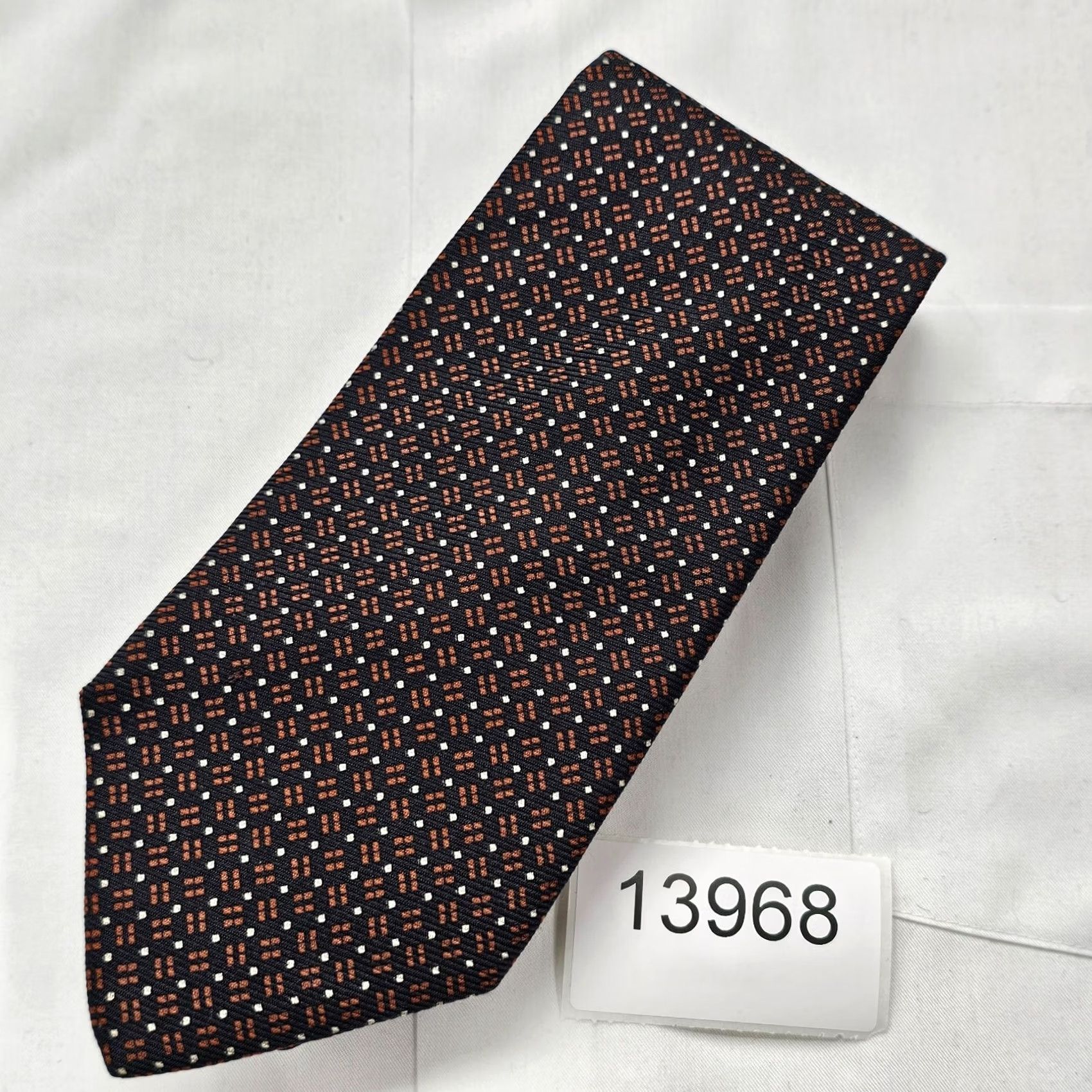 Brooks Brothers VINTAGE Brooks Brothers Makers Necktie Mens 100% Silk Tie Black Geometric 59X3.75 USA Size ONE SIZE - 8 Thumbnail