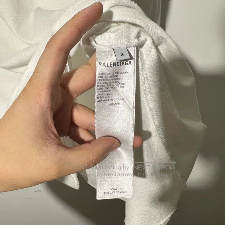 Balenciaga Balenciaga adidas White Logo Embroidered T-shirt. Size US XXL / EU 58 / 5 - 3 Thumbnail