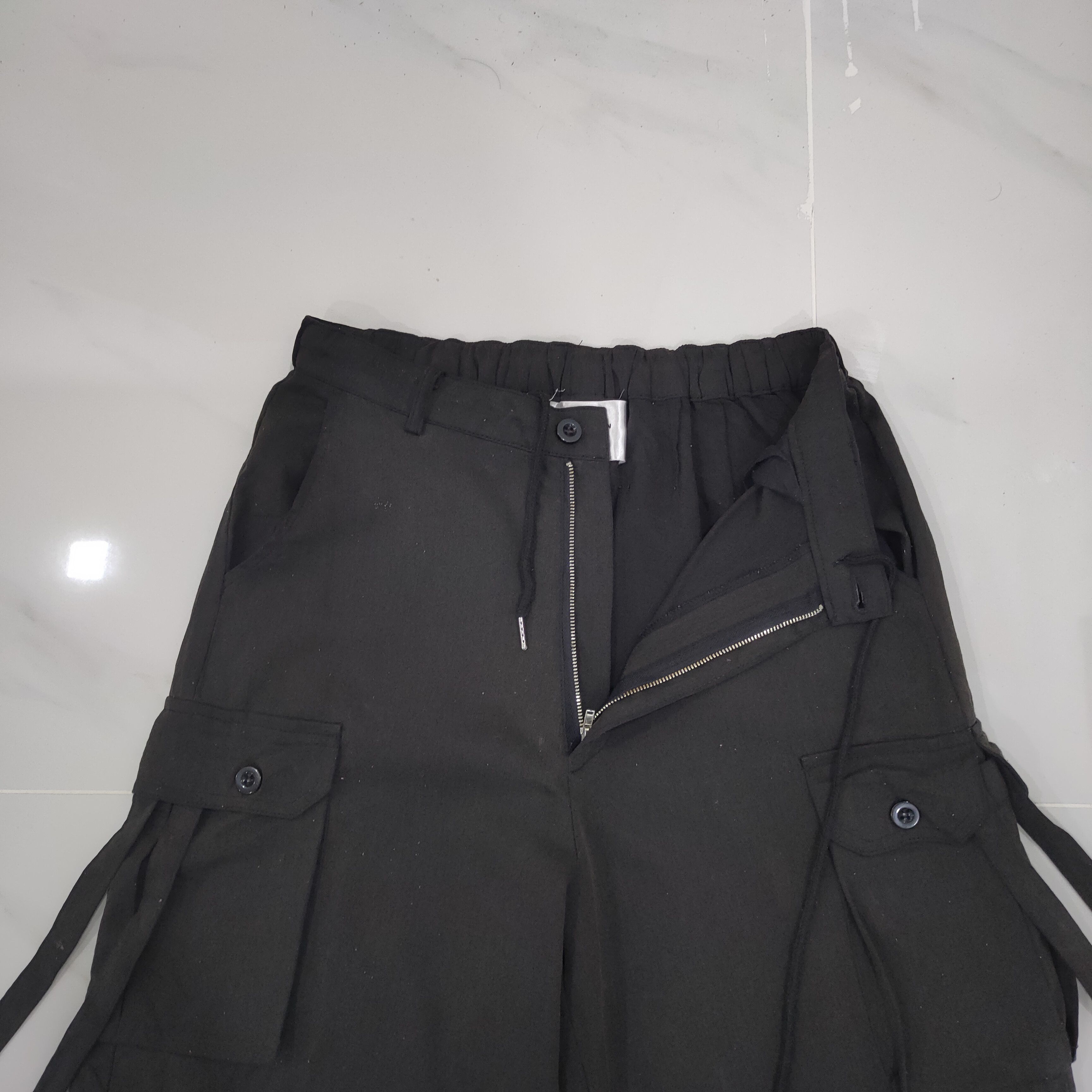 Japanese Brand CASPER JOHN FADED BLACK BONDAGE CARGO PANTS Size US 30 / EU 46 - 7 Thumbnail