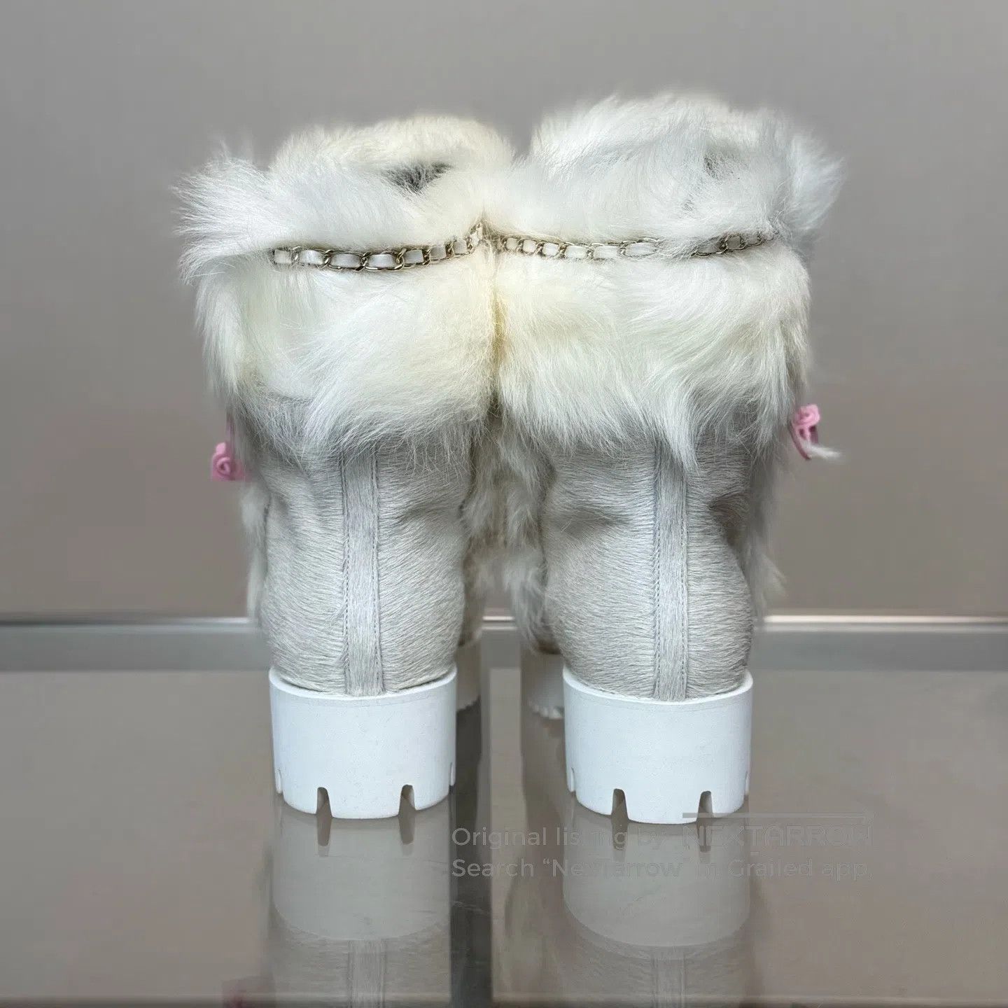 Chanel Chanel Chain-strap leather mid-calf boots Size US 6.5 / IT 36.5 - 3 Thumbnail