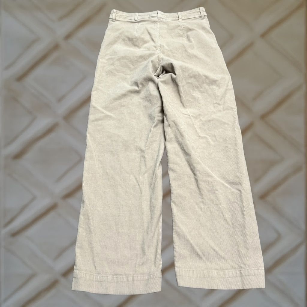 Everlane Everlane High Rise Wide Leg Corduroy Pants Womens 4 Beige Cotton Stretch Casual Chino Front Flat 28in Inseam Label: Everlane Mens? Size 27" / US 4 / IT 40 - 1 Thumbnail