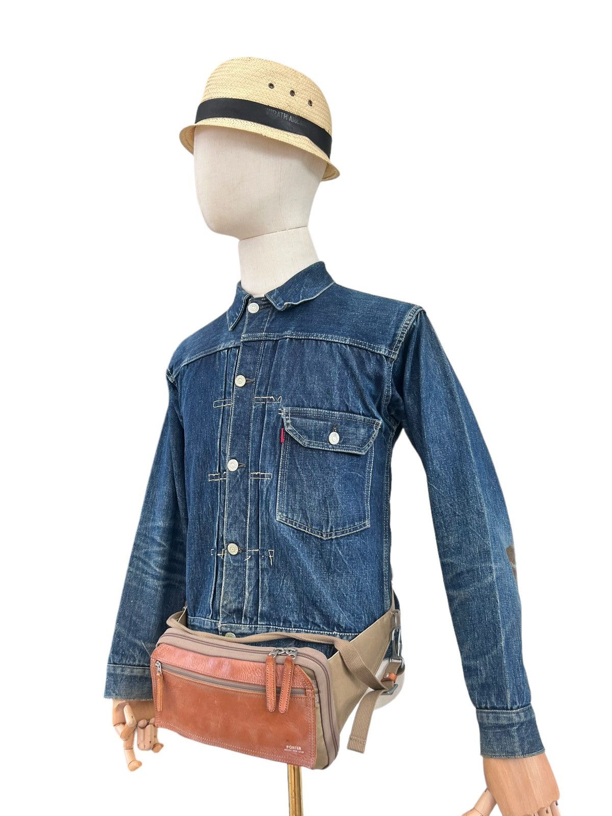 Leather Vintage Porter by Yoshida Hybrid Leather Cotton Canvas Bag Size ONE SIZE - 5 Thumbnail