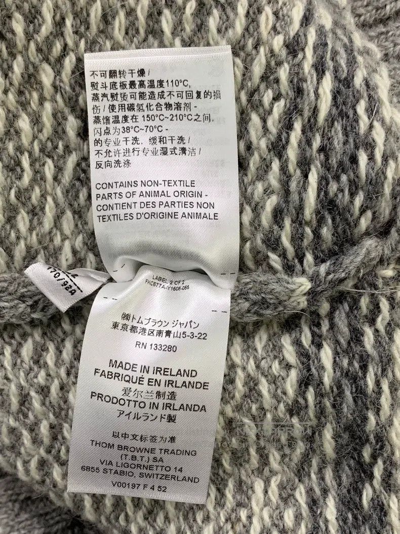 Thom Browne Thom Browne Grey Fair Isle Knit Cardigan Size US XS / EU 42 / 0 - 7 Thumbnail