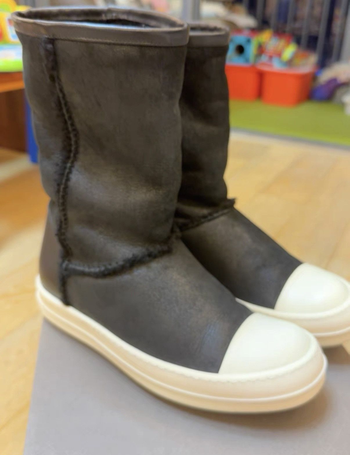 Rick Owens Rick Owens High-Top Shearling Boots Size US 5.5 / EU 38 - 1 Thumbnail