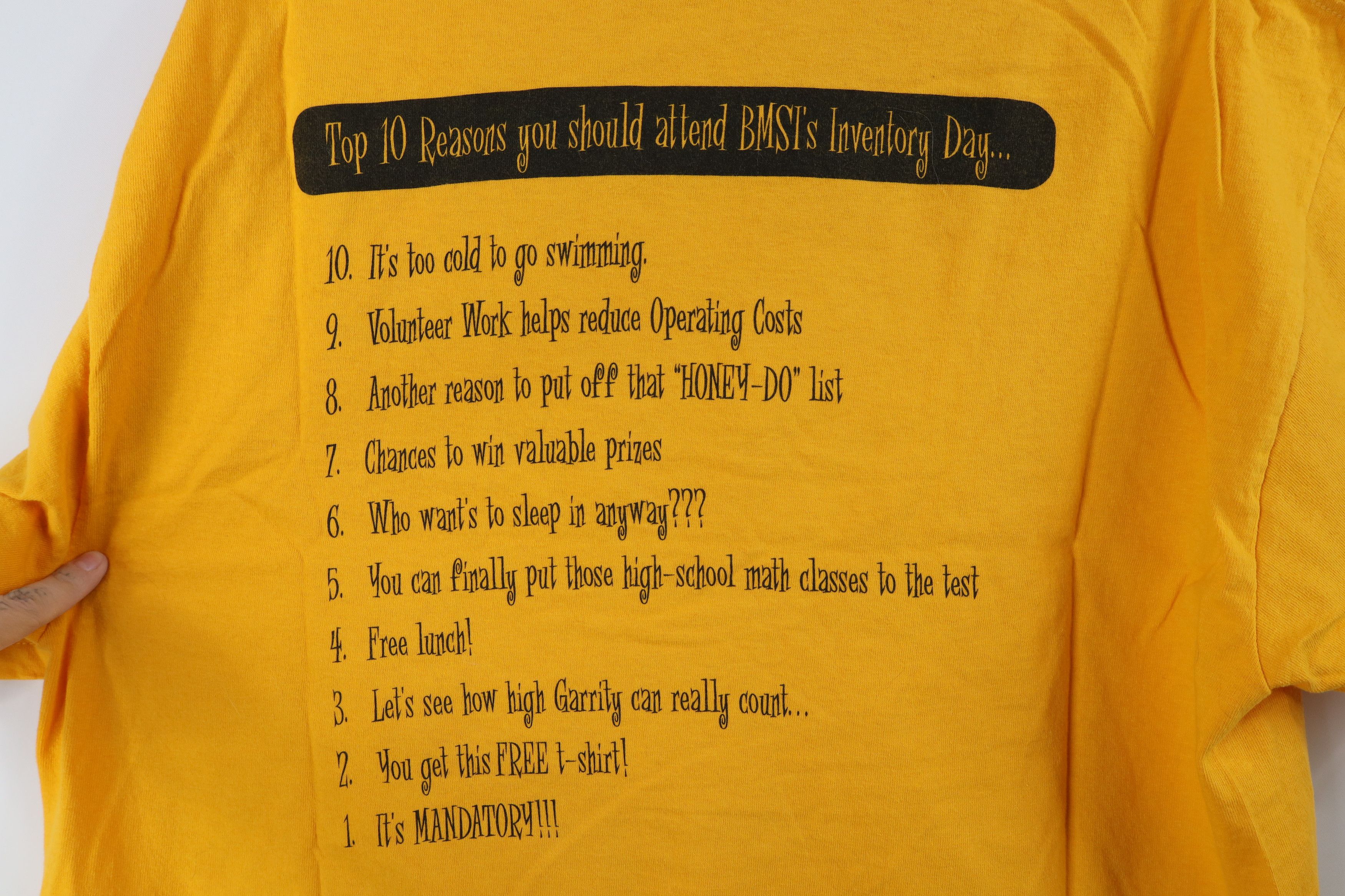 Vintage Vintage 90s Boise Marketing Services T-Shirt Yellow USA Size US L / EU 52-54 / 3 - 9 Thumbnail