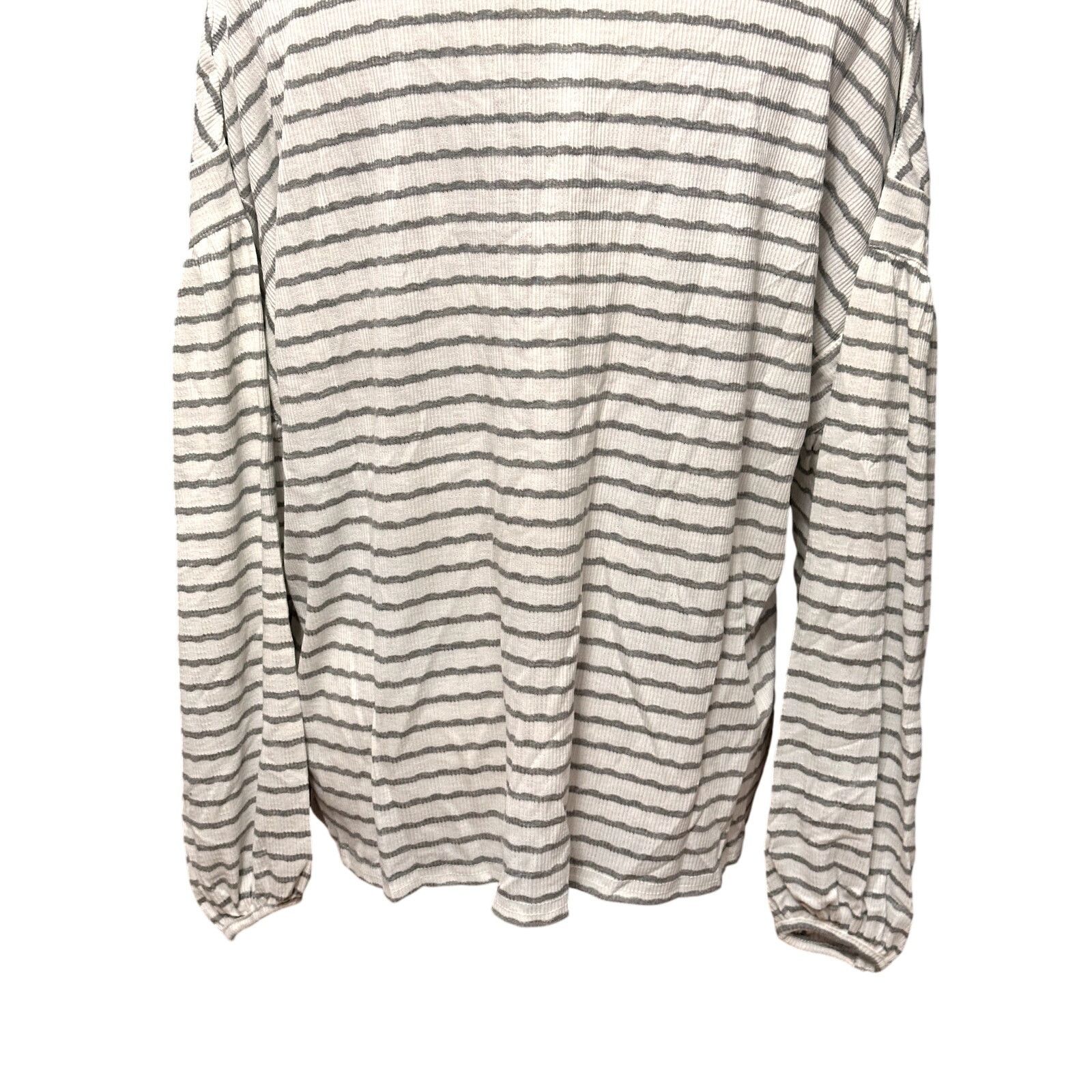 Other Weatherproof Vintage Top Striped Ribbed Gray/Cream M NWT Size M / US 6-8 / IT 42-44 - 6 Thumbnail