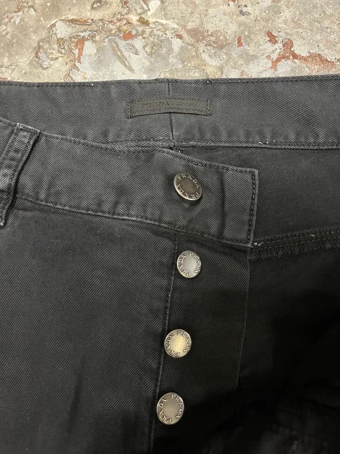 Prada × Vintage 2000s Prada Black Straight Pants Size US 30 / EU 46 - 8 Thumbnail