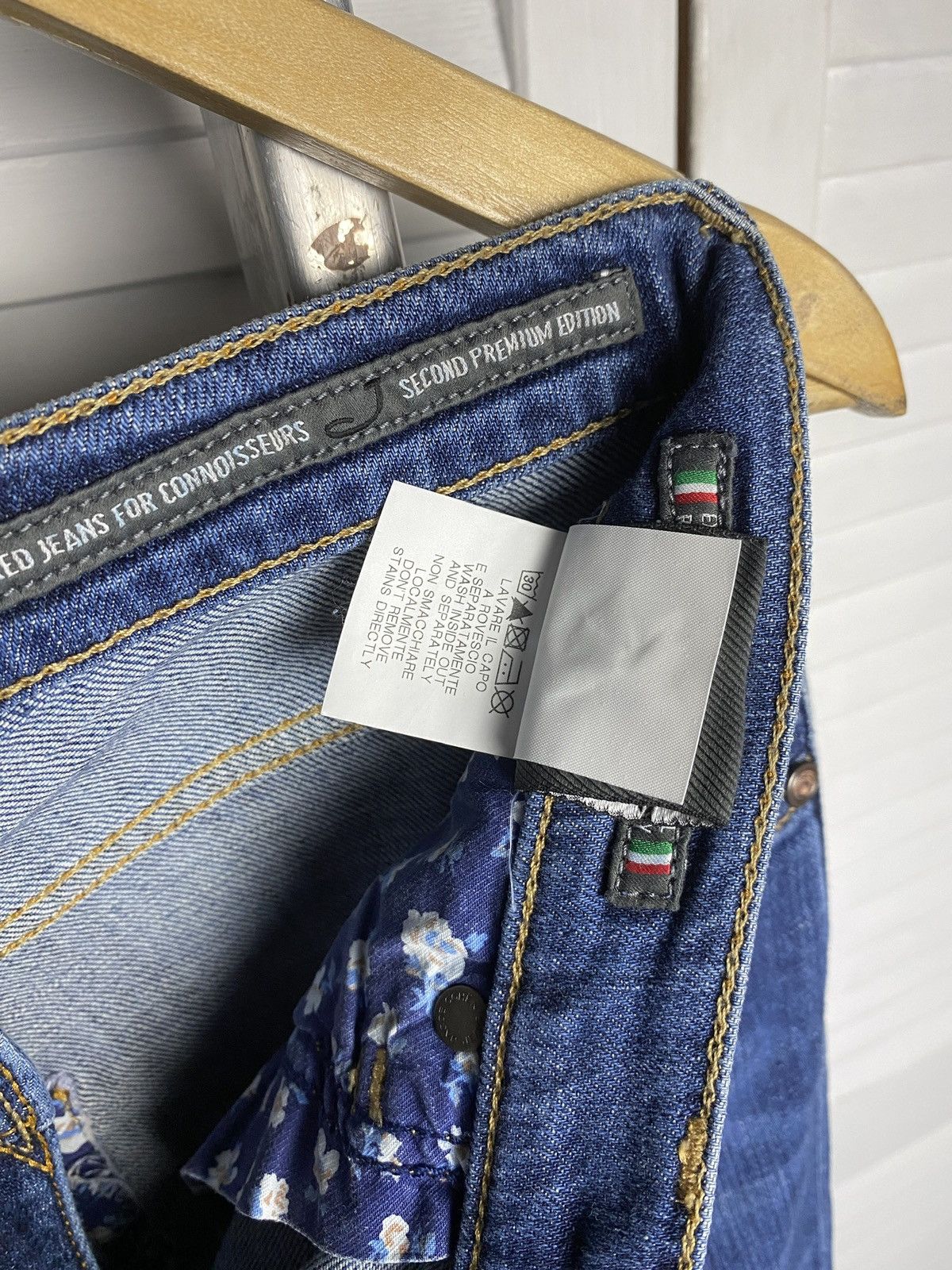Jacob Cohen Jacob Cohen Blue Cotton Straight Leg Mid Rise Denim Jeans Size 27" / US 4 / IT 40 - 14 Thumbnail