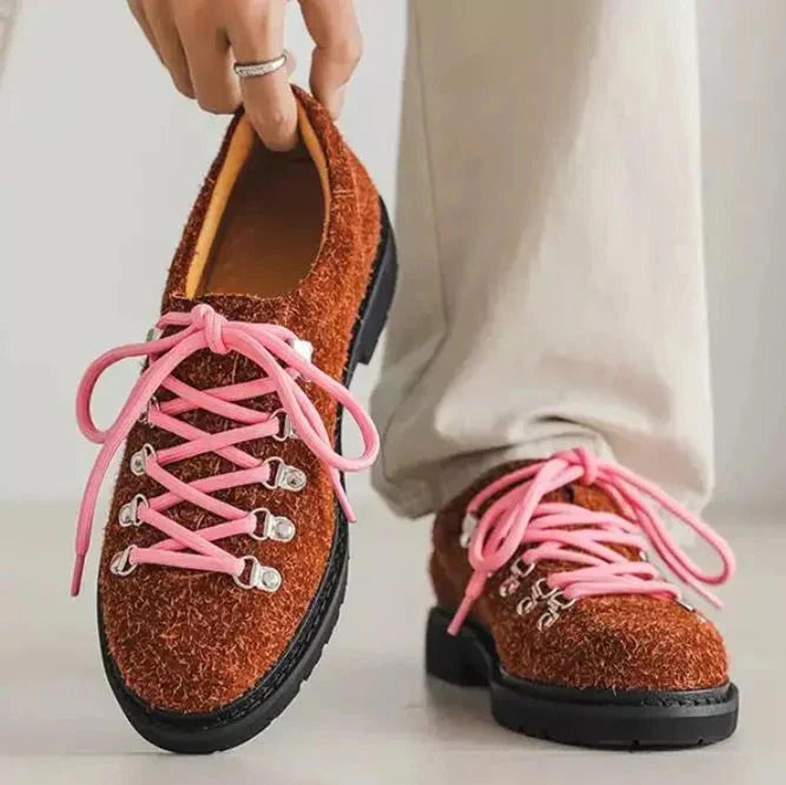 Other Textured Shag Hiking Derby Shoes Size US 8 / EU 41 - 1 Thumbnail