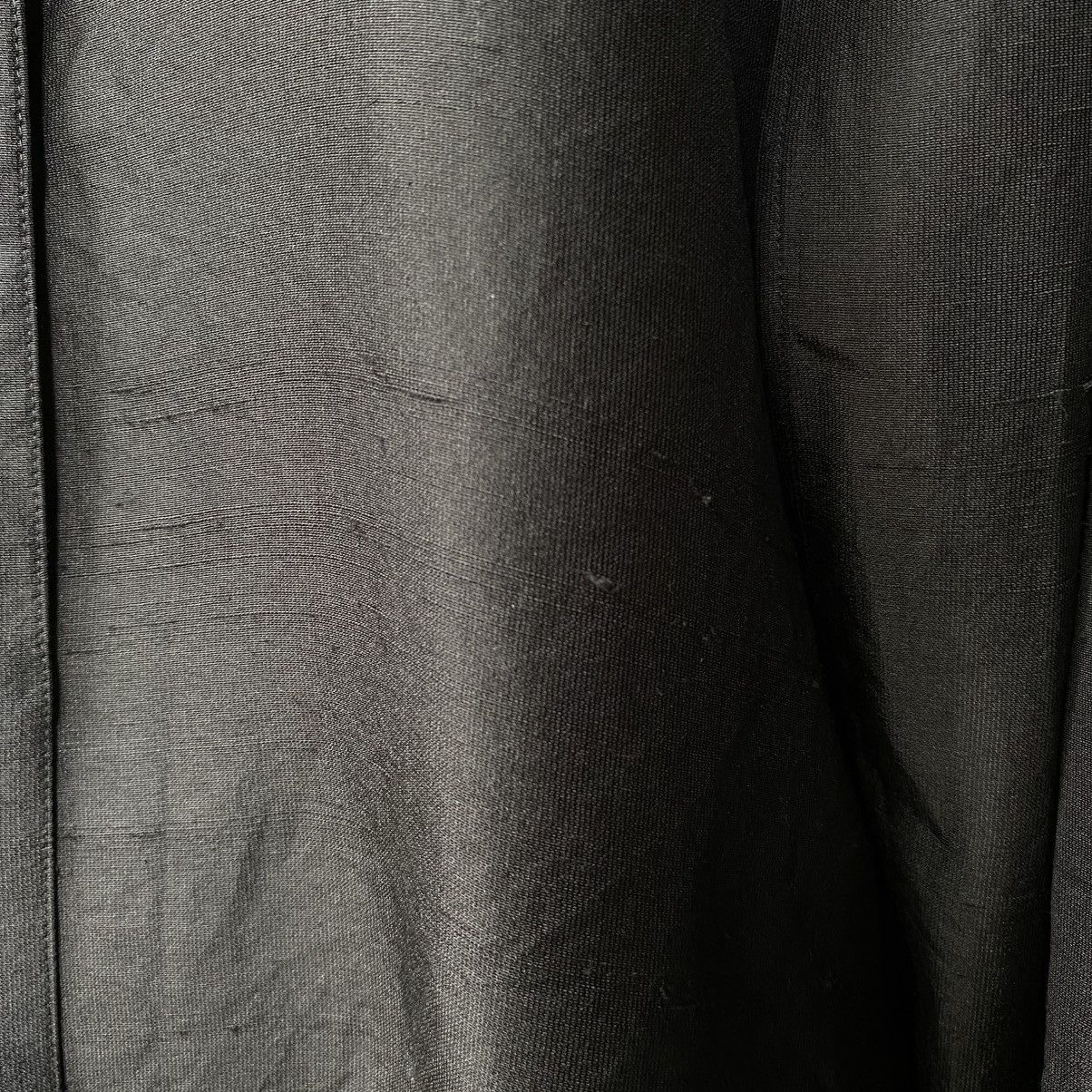 Issey Miyake IS Issey Miyake Black Silk Long Sleeve Bow Tie Collar Shirt Size XL / US 12-14 / IT 48-50 - 21 Thumbnail