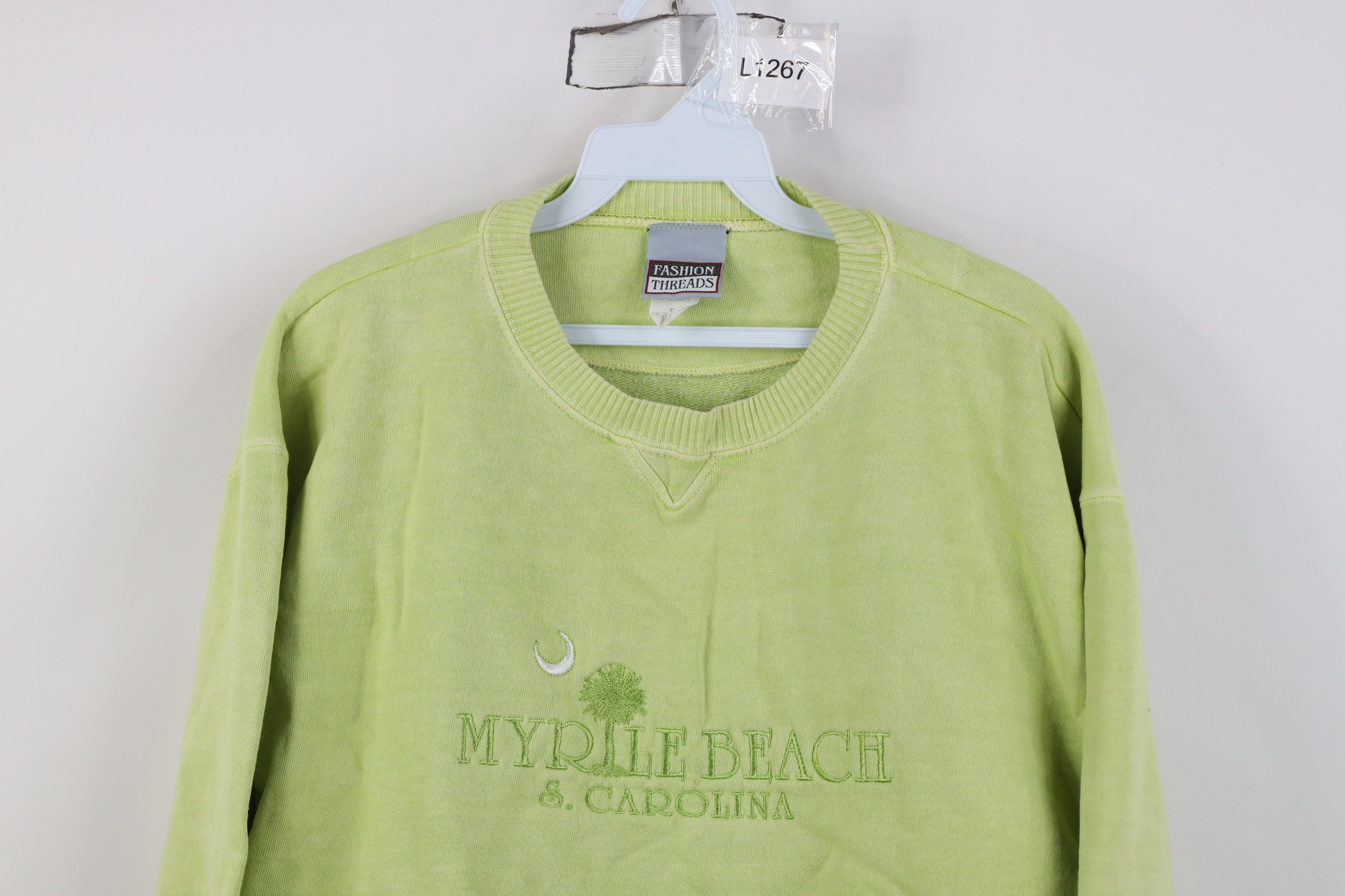 Vintage Vintage 90s Streetwear Pigment Dye Myrtle Beach Sweatshirt Size US XL / EU 56 / 4 - 2 Thumbnail