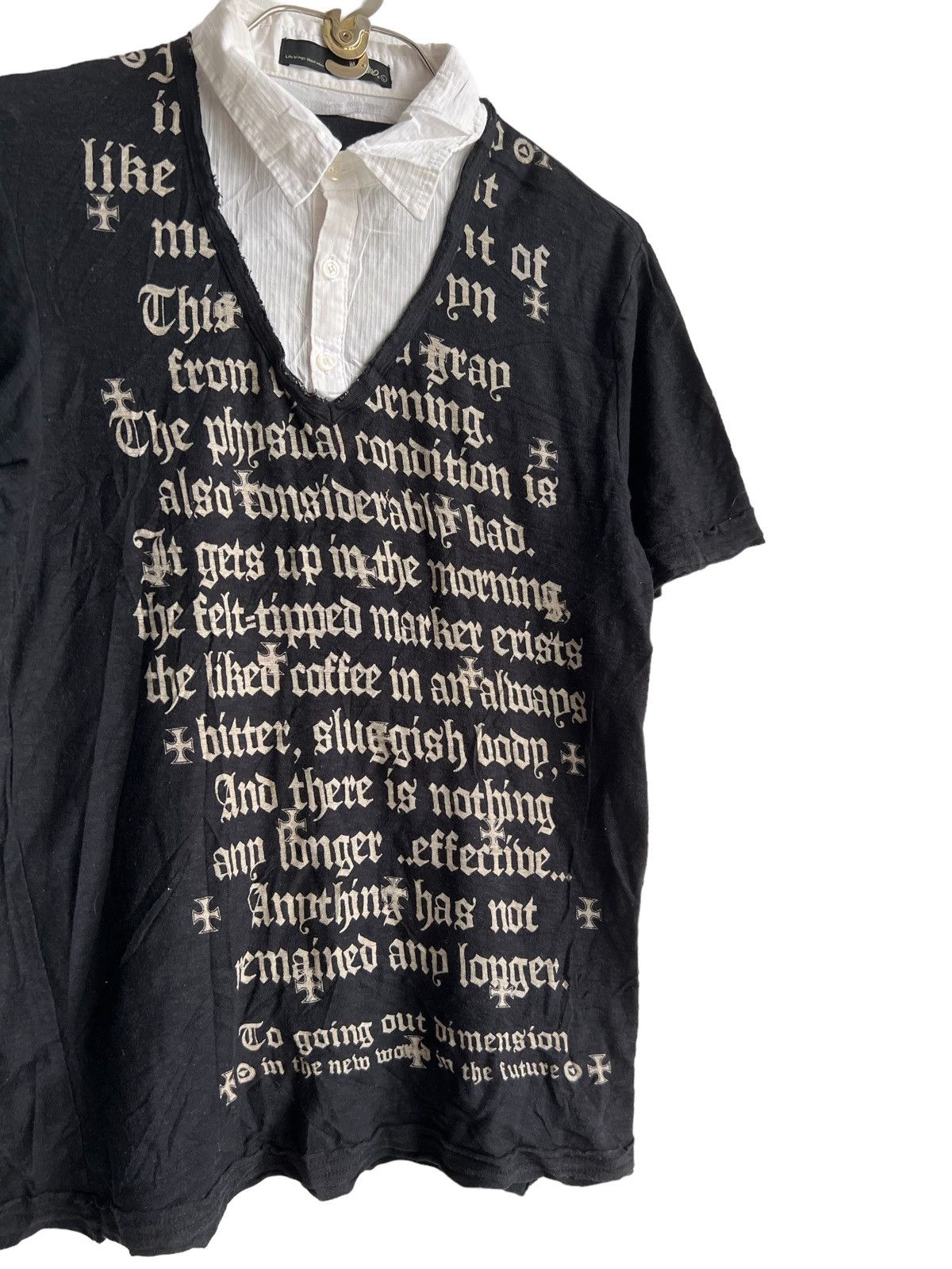 If Six Was Nine OG Missoni Chrome Hearts Cloister Black "Goth Poems" Polo T Size US M / EU 48-50 / 2 - 2 Thumbnail