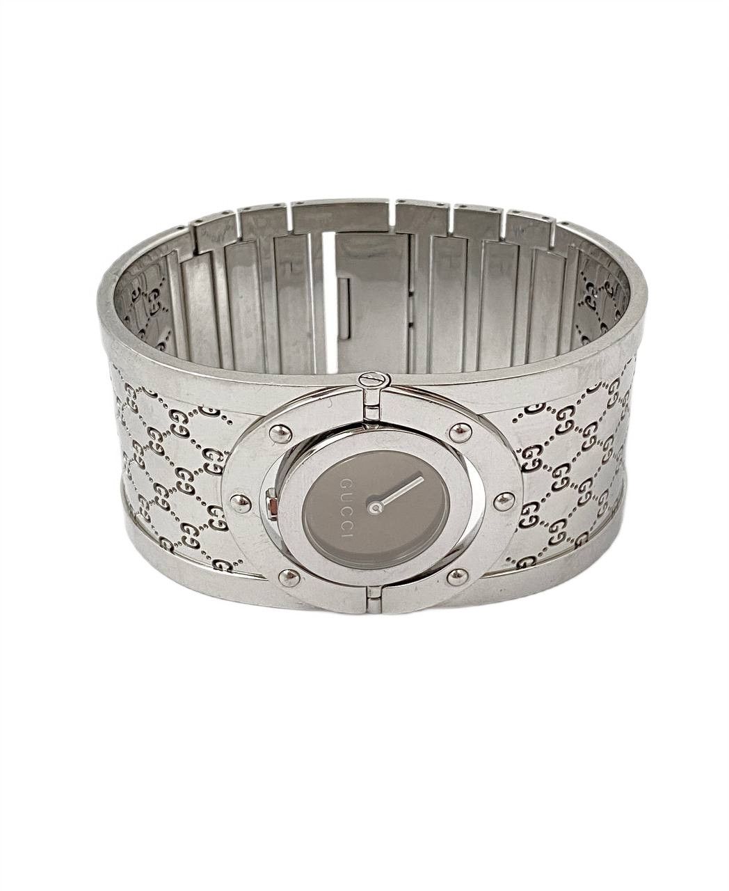 Gucci Gucci GG Logo Twirl Steel Quartz Bracelet Wrist Watch Y2K Size ONE SIZE - 1 Thumbnail