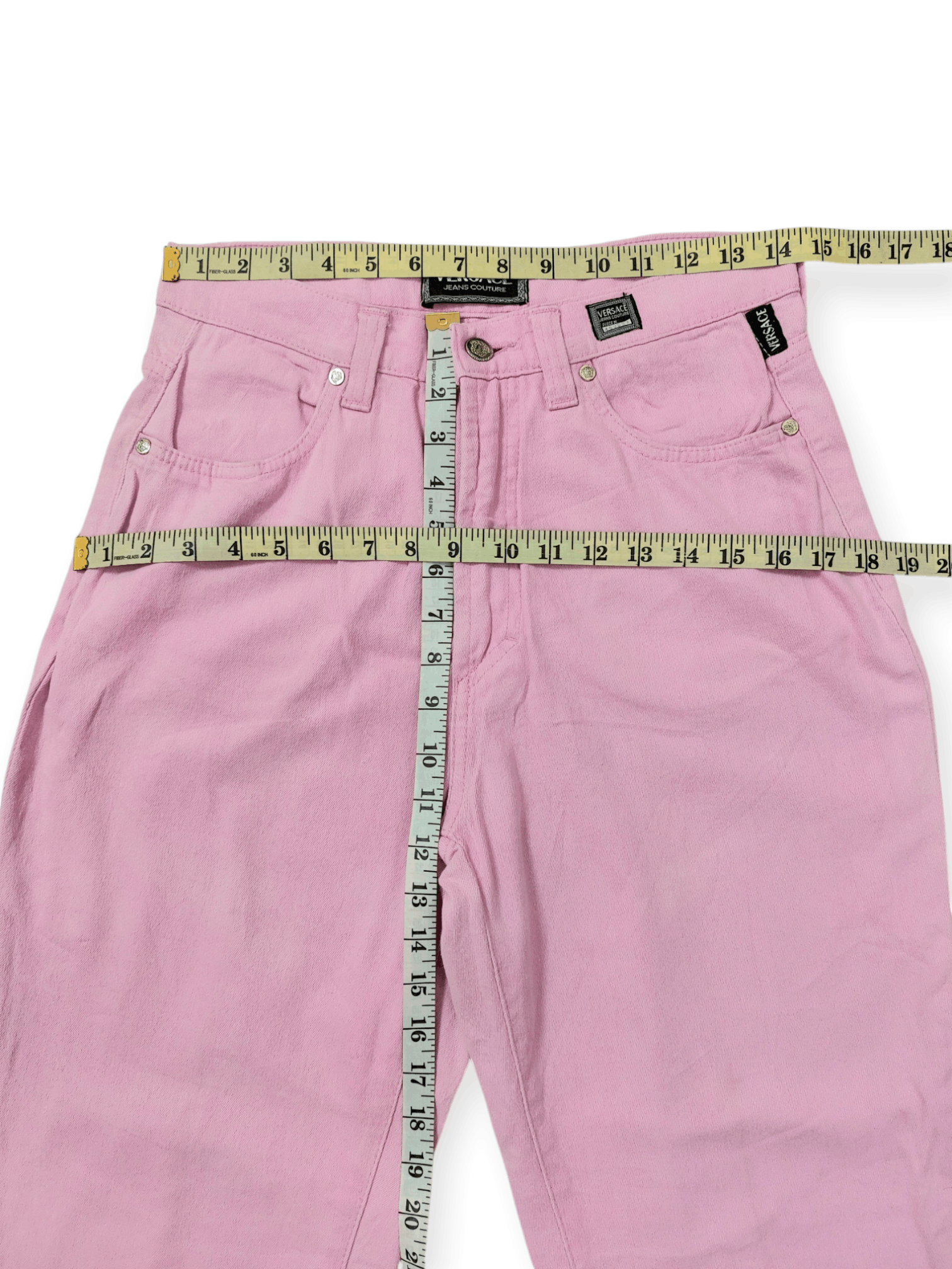 Versace 🔥 VTG 🔥 Versace Jeans Couture Pinky Denim Pants Size 29" - 15 Thumbnail