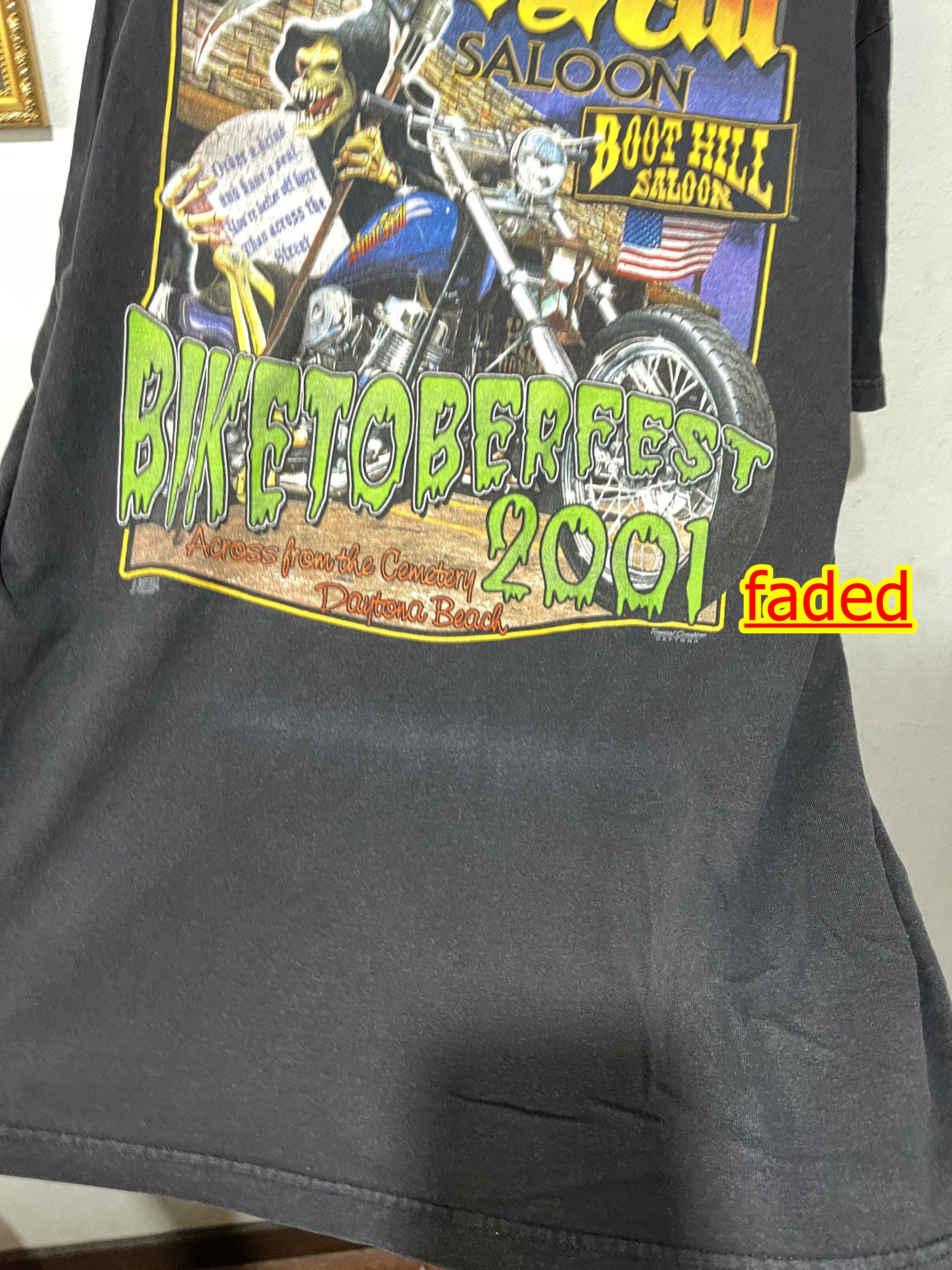 Daytona × Harley Davidson × Vintage Vintage 2001 Biketoberfest Boot Hill Saloon Pocket Tee Size US XXL / EU 58 / 5 - 9 Thumbnail
