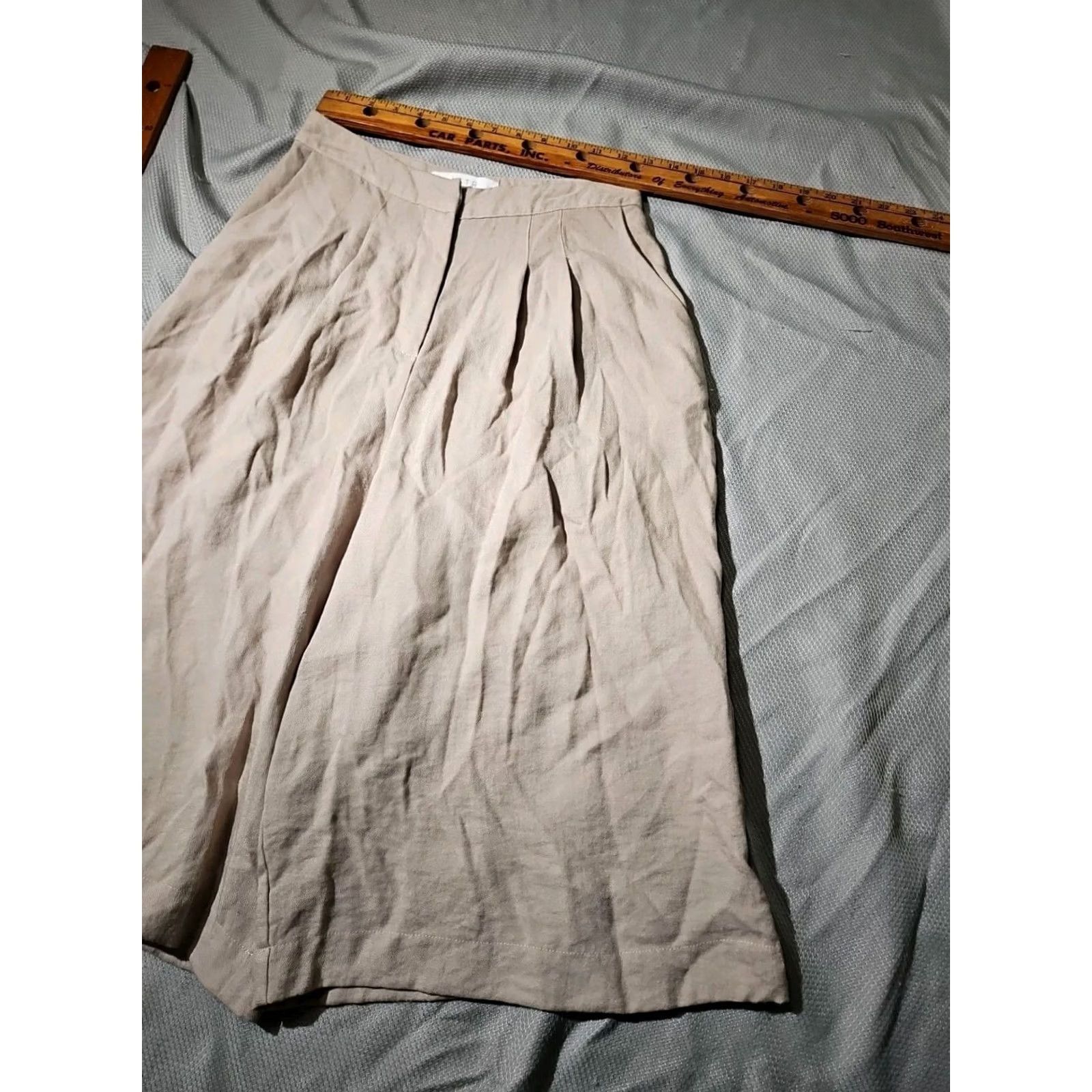ASTR The Label ASTR The Label Pants Womens S Beige Pleated Crop Chino Luxury Preppy Wide-Leg Ankle Climate: Spring Summer Fall Women - Regular Fit Size 28" / US 6 / IT 42 - 5 Thumbnail