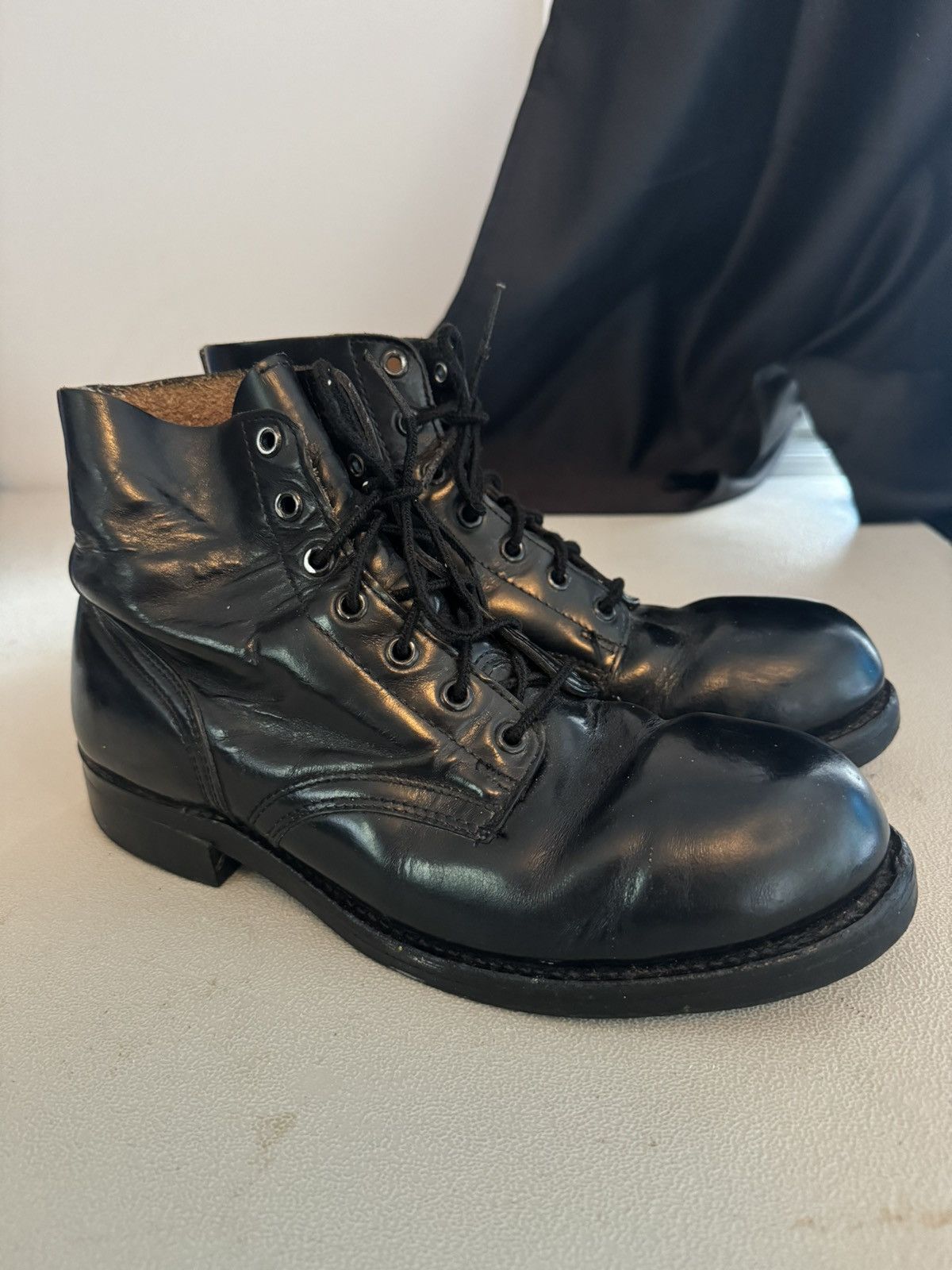 Genuine Leather Vintage Canadian Military Army Leather Boots Combat RARE Size US 7.5 / EU 40-41 - 3 Thumbnail