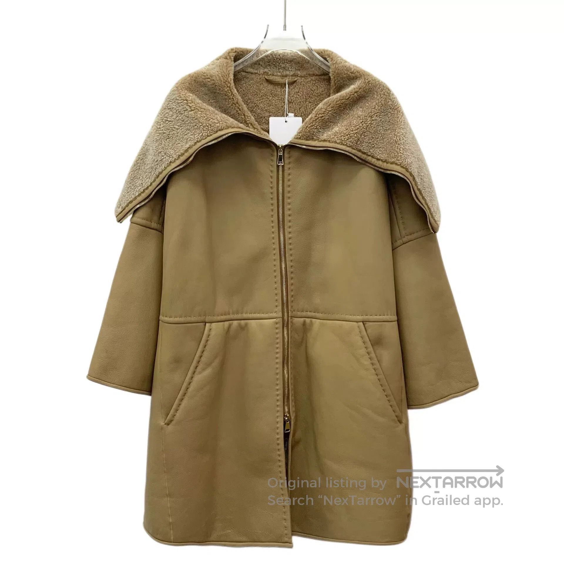 Other brown leather hooded long coat. Size US S / EU 44-46 / 1 - 1 Thumbnail