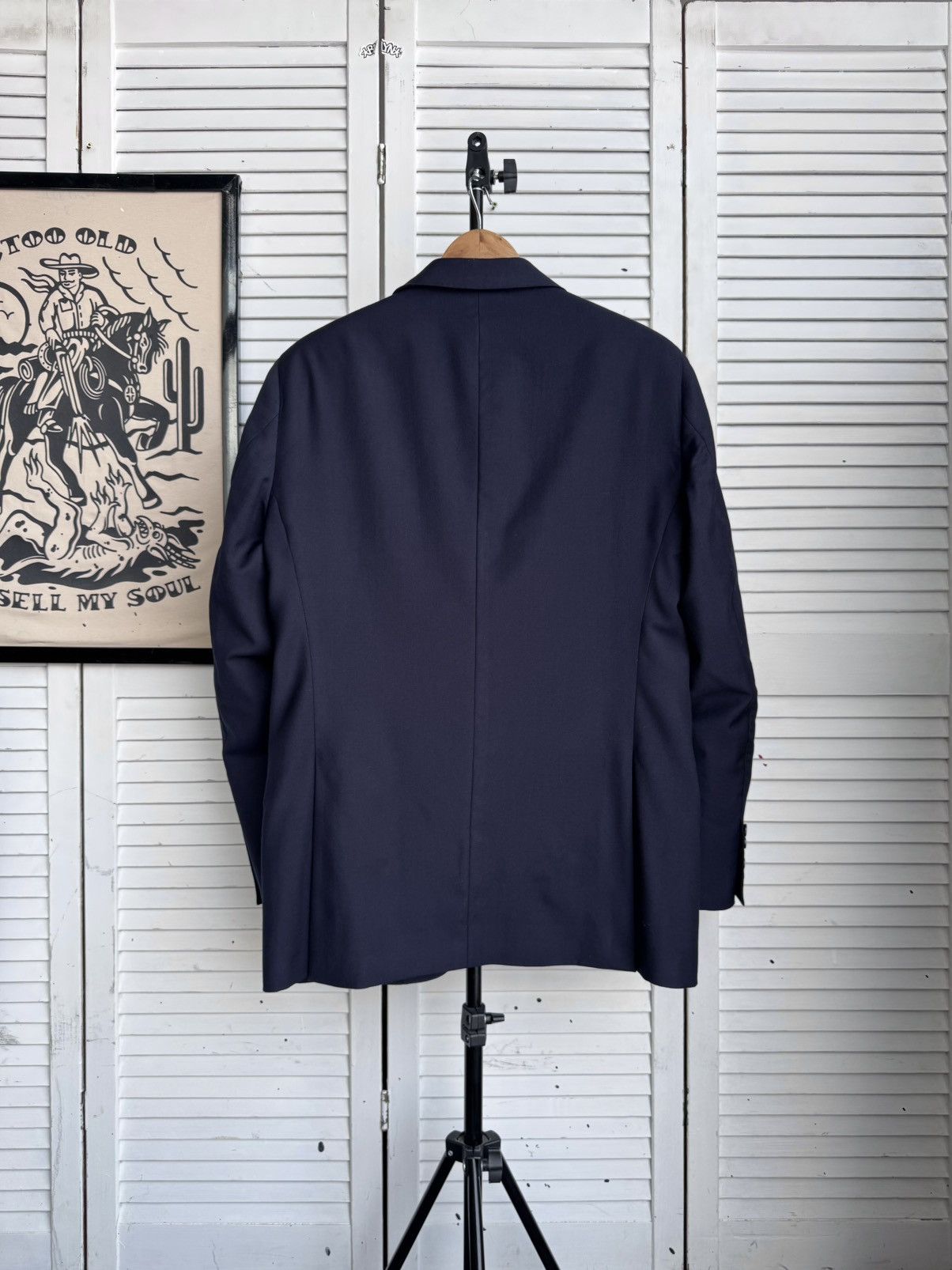 Hackett Hackett London Midnight Navy Wool Classic Tailored Suit Size 40L - 4 Thumbnail