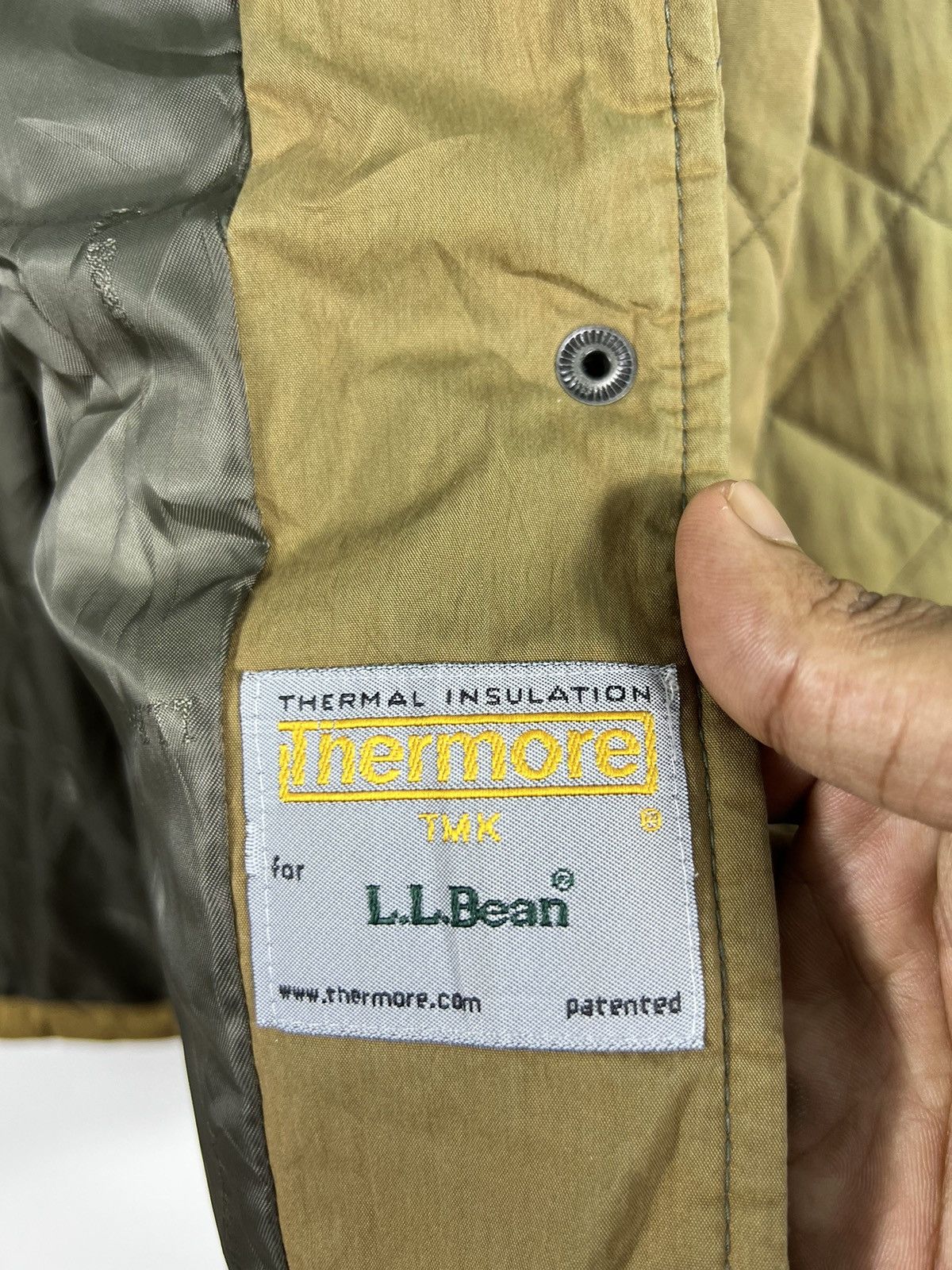 L.L. Bean 🔥 VTG OLIVE QUILTED SUNFADED L.L BEAN CORD COLLAR JACKET -M Size M / US 6-8 / IT 42-44 - 13 Thumbnail