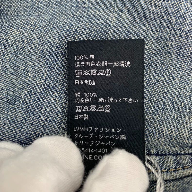 Celine Celine Blue Denim Logo Cotton Shirt Size US M / EU 48-50 / 2 - 7 Thumbnail