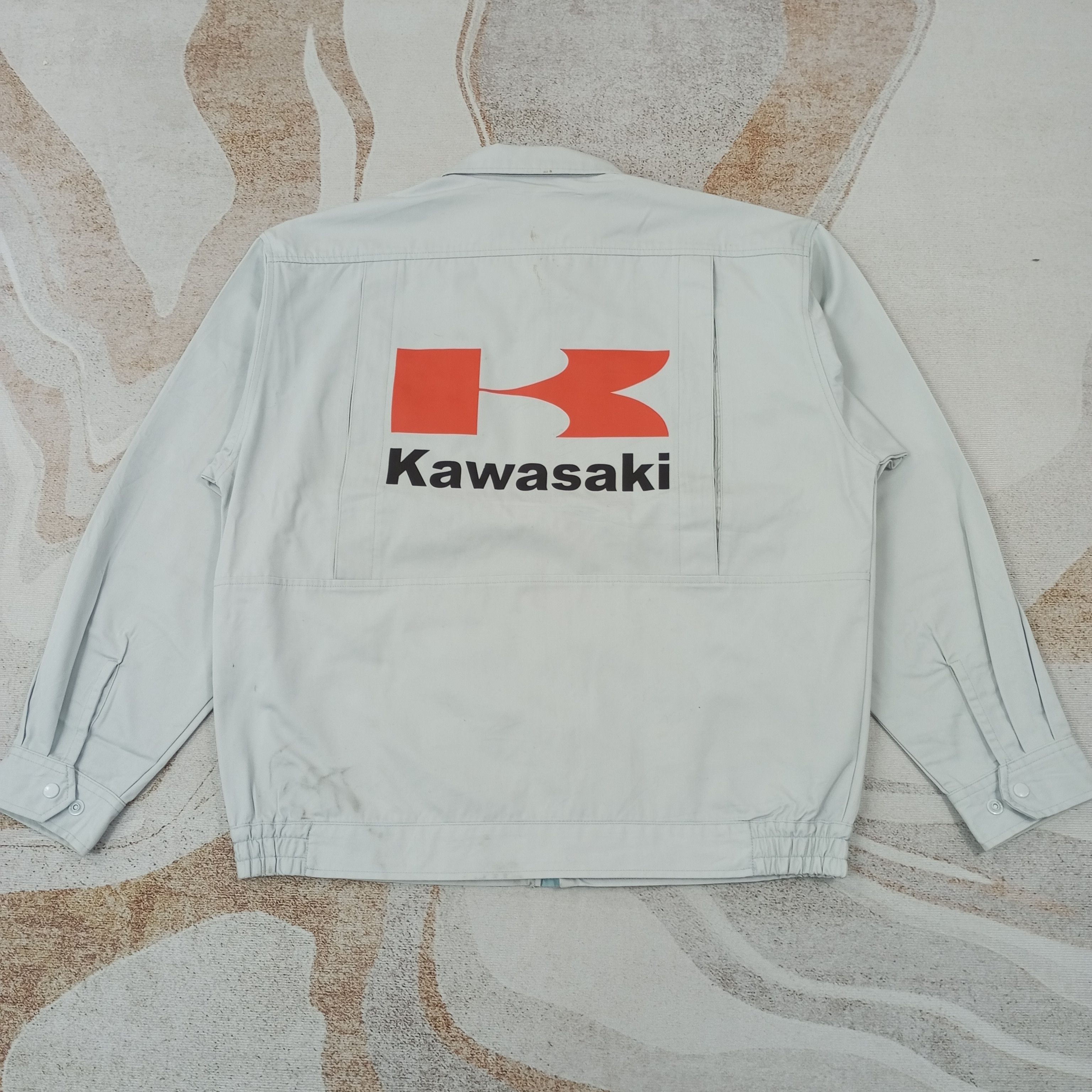 Vintage Kawasaki Motorsports Custom Art Jacket c233n14 Size US L / EU 52-54 / 3 - 1 Thumbnail
