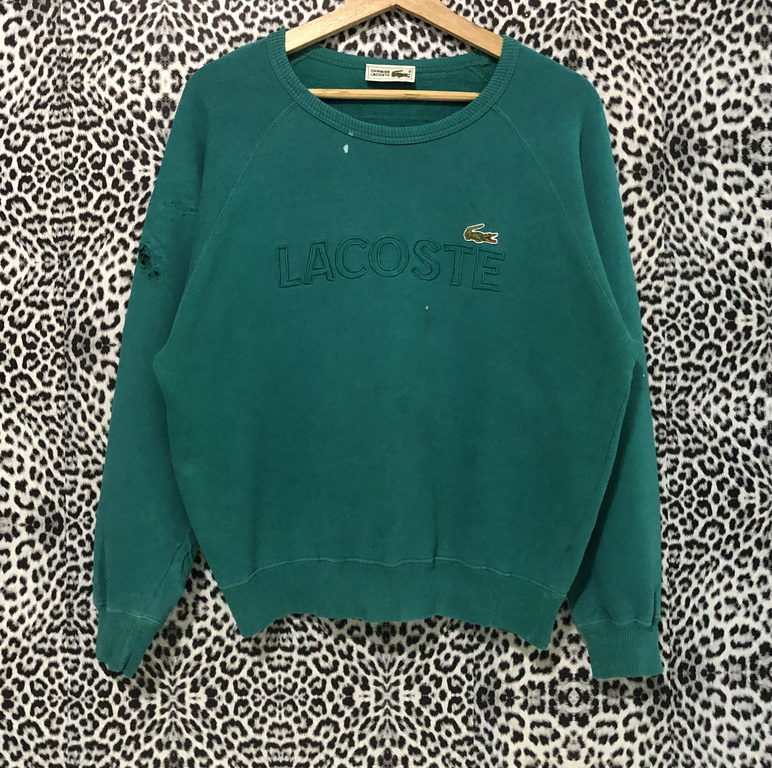 Lacoste Vintage 90s lacoste cropped crewneck Size US S / EU 44-46 / 1 - 1 Thumbnail