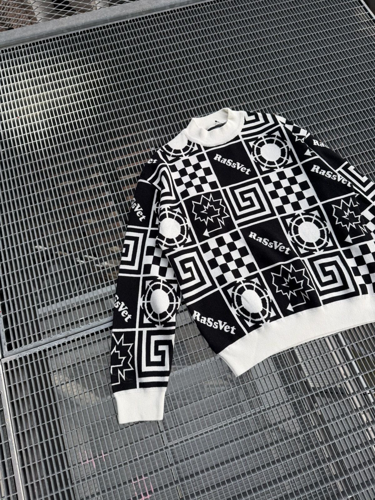 Gosha Rubchinskiy Gosha Rubchinskiy Rassvet Overprinted Wool Sweater Size US M / EU 48-50 / 2 - 3 Thumbnail