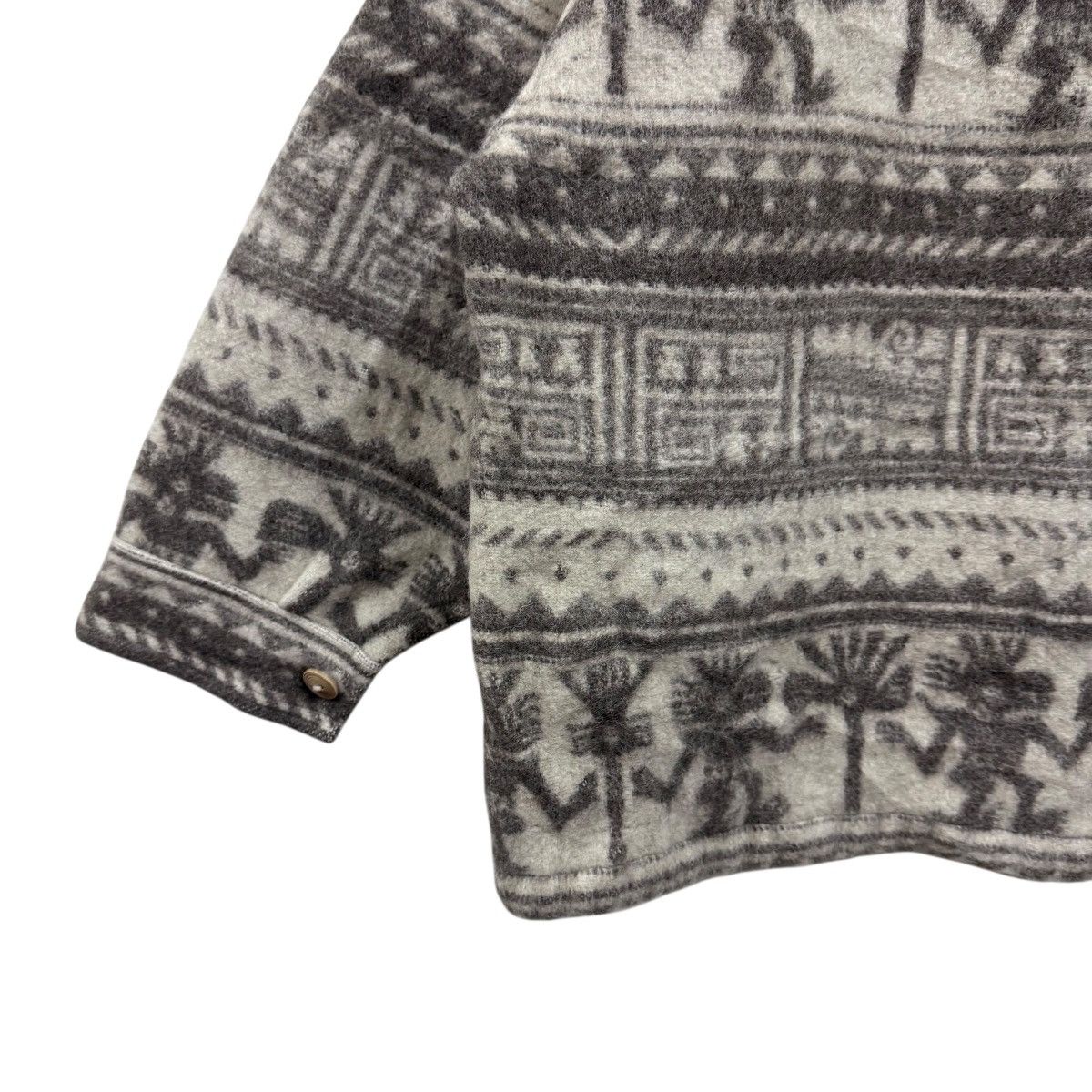 Handmade Vintage Aztec Tribal Wool Hoodie Jacket Size US XL / EU 56 / 4 - 8 Thumbnail
