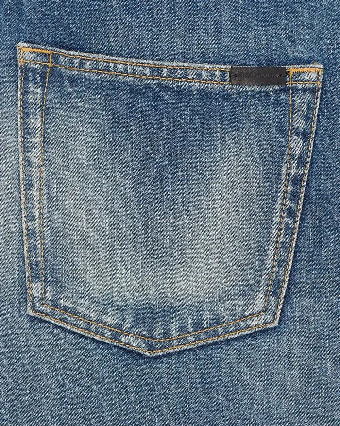 Saint Laurent Paris o1bcso1str0126 Slim Fit Jeans In Deauville in Blue Size US 36 / EU 52 - 4 Thumbnail