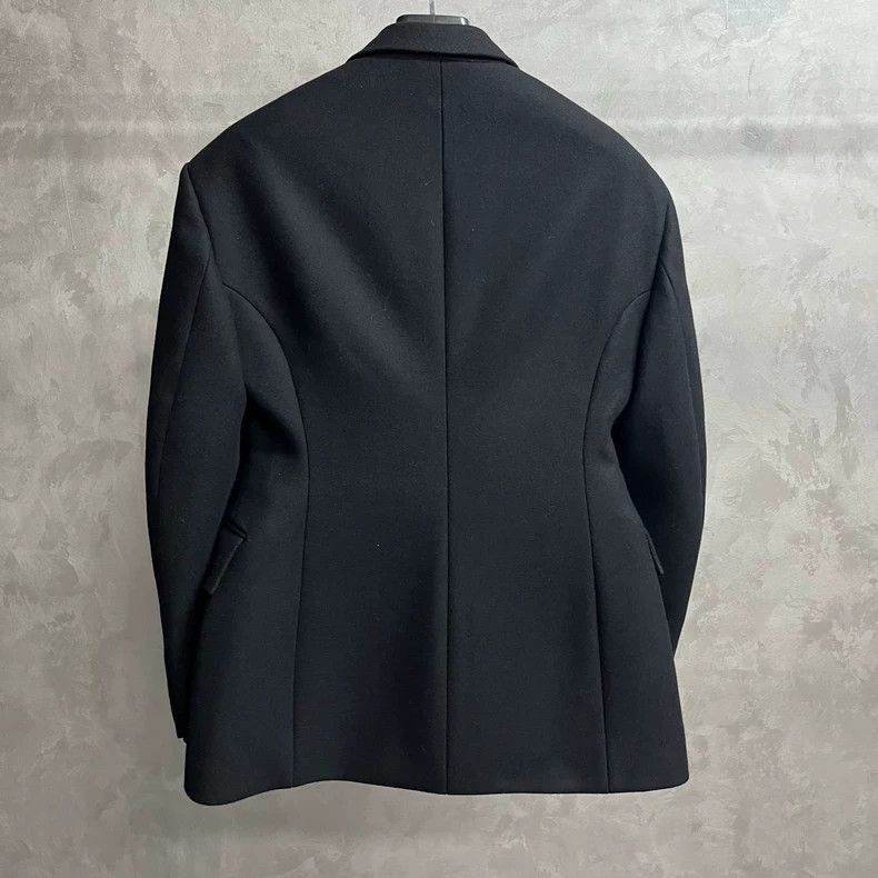 Louis Vuitton Louis Vuitton Black solid single-breasted waist blazer 2503 Size 48R - 5 Thumbnail
