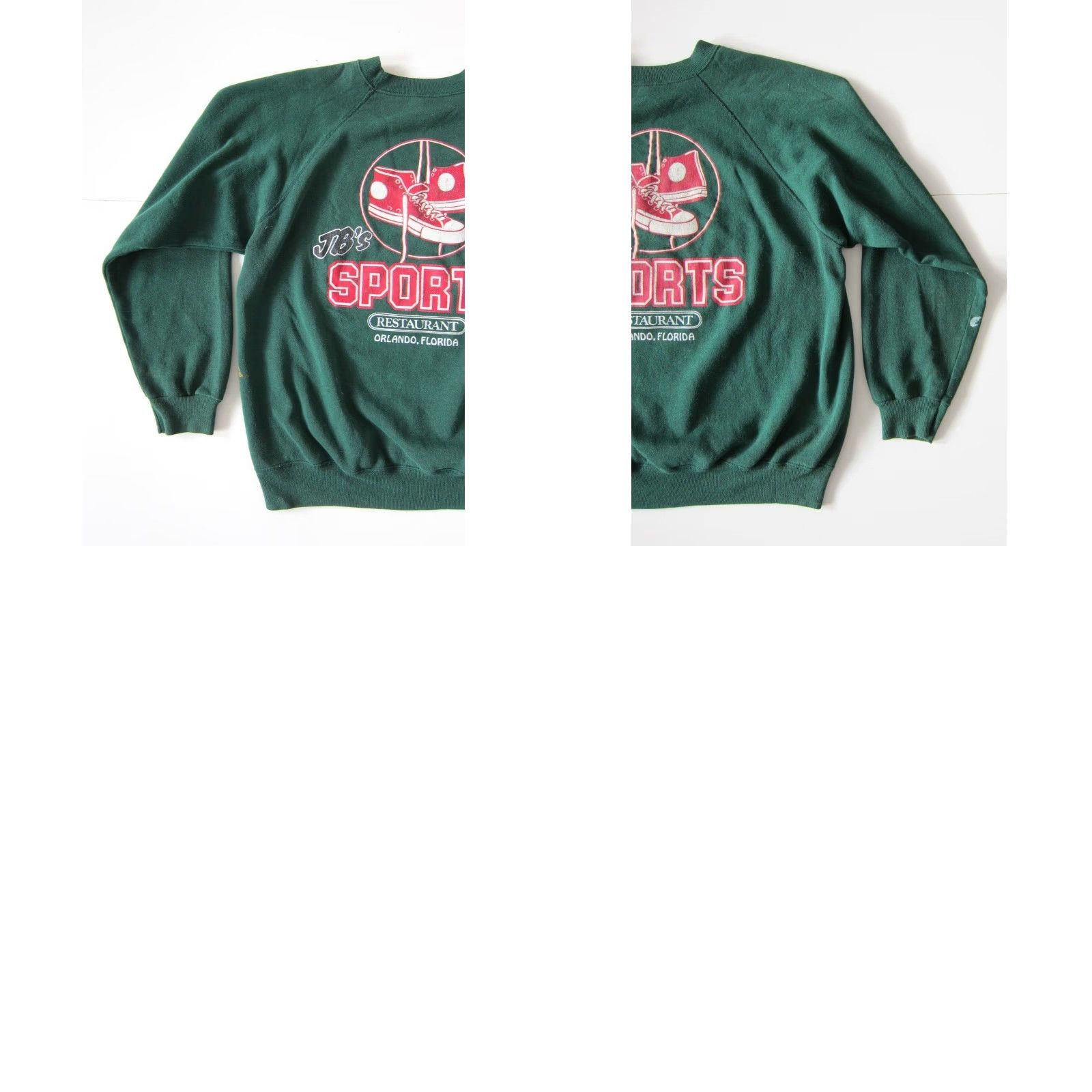 Hanes VINTAGE Hanes Sweatshirt Men XL Green Distressed Sports JB's Restaurant Orlando Florida Size US XL / EU 56 / 4 - 8 Thumbnail