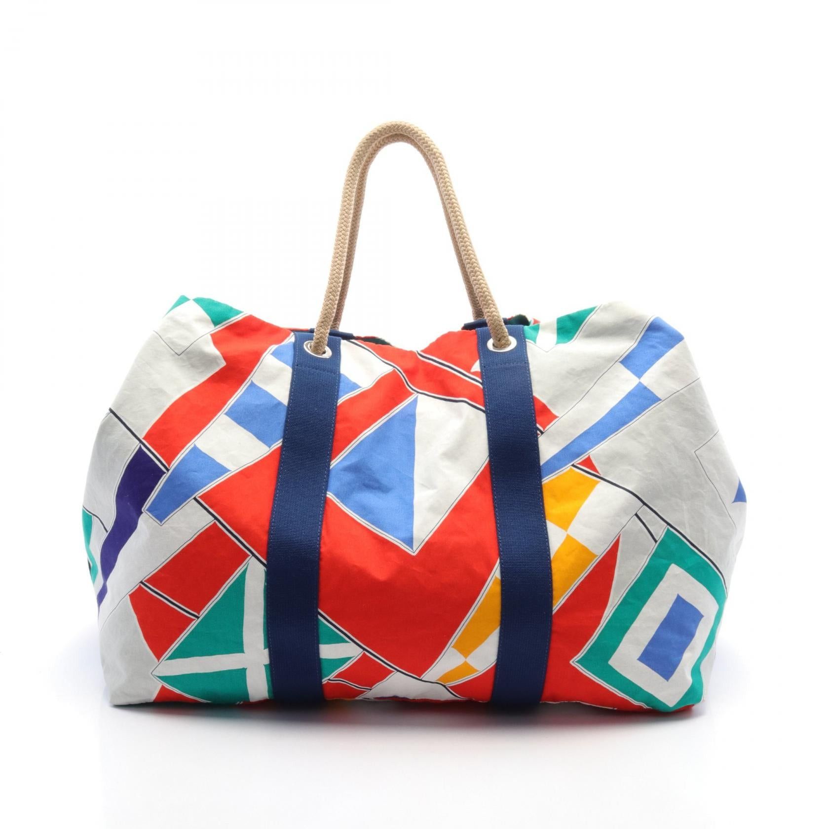 Hermes Hermes Beach Bag Le Chandeshi Girl Handbag Tote Cotton Multicolor Silver Hardware Size ONE SIZE - 1 Thumbnail