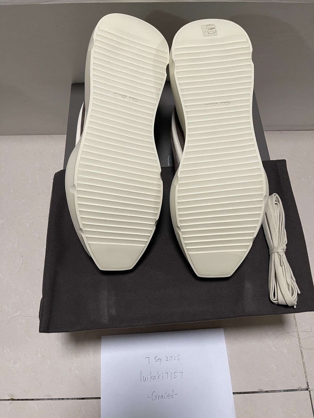 Rick Owens Rick Owens Dust Milk Leather Geth Runner Size 44.5 Size US 11.5 / EU 44-45 - 6 Thumbnail