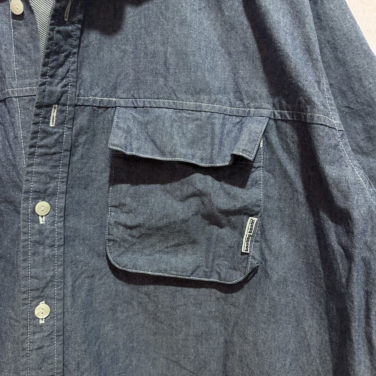 Japanese Brand Vintage BOOTLEG BOOTH Chambray Utility Workwear Shirts Size US L / EU 52-54 / 3 - 6 Thumbnail