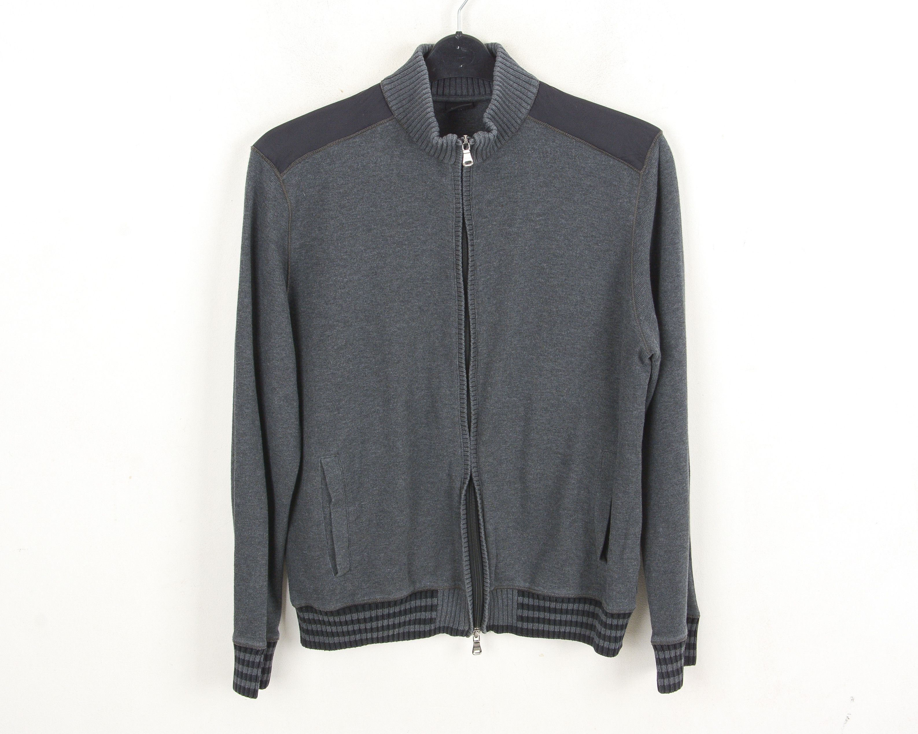 Hugo × Hugo Boss Mens M Jumper Full Zip Sweater Jacket Cotton Sweatshirt Grey Size US M / EU 48-50 / 2 - 1 Thumbnail