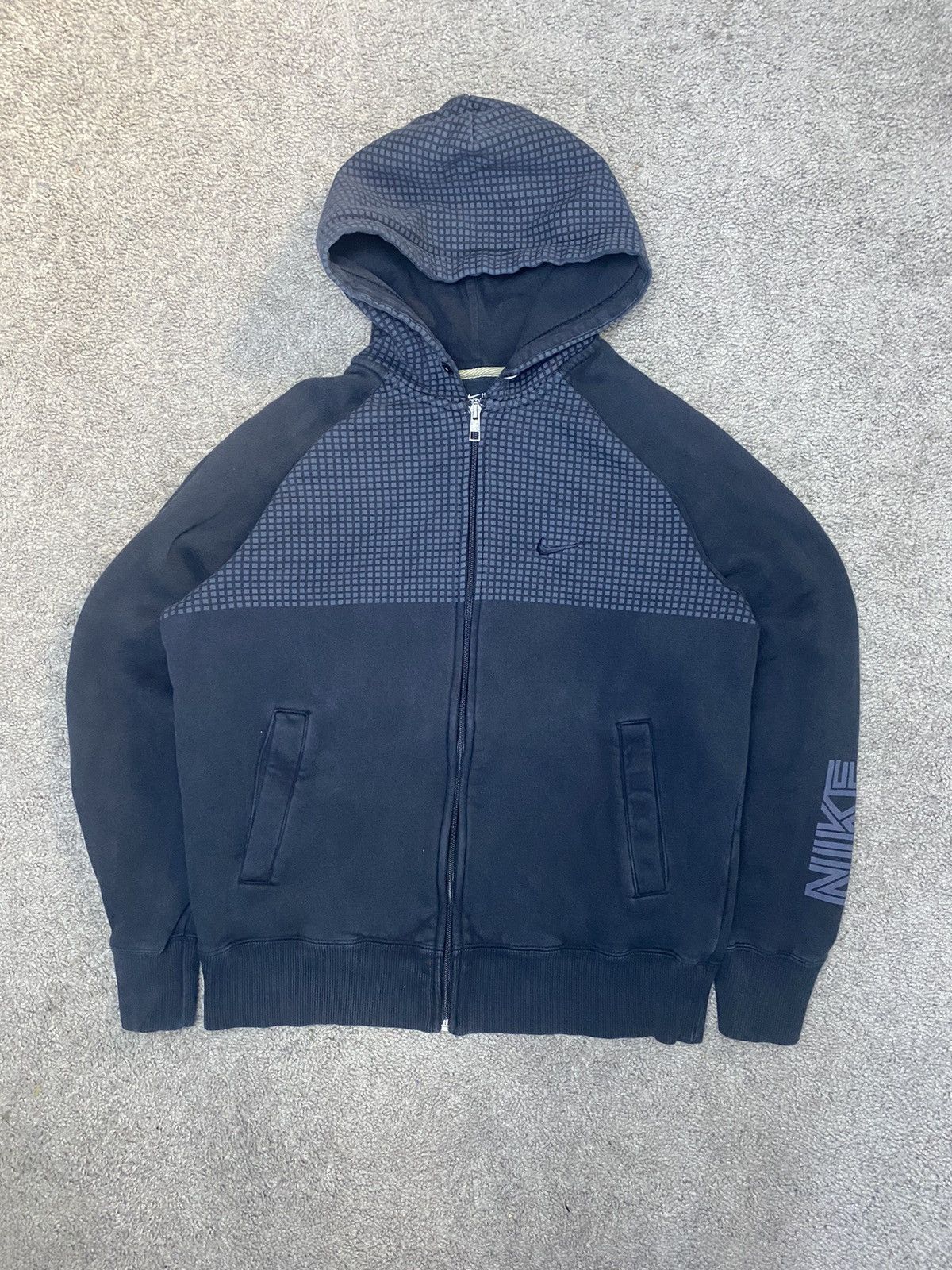 Nike × Vintage Vintage Y2K Nike Zip Up Hoodie Size US M / EU 48-50 / 2 - 1 Thumbnail