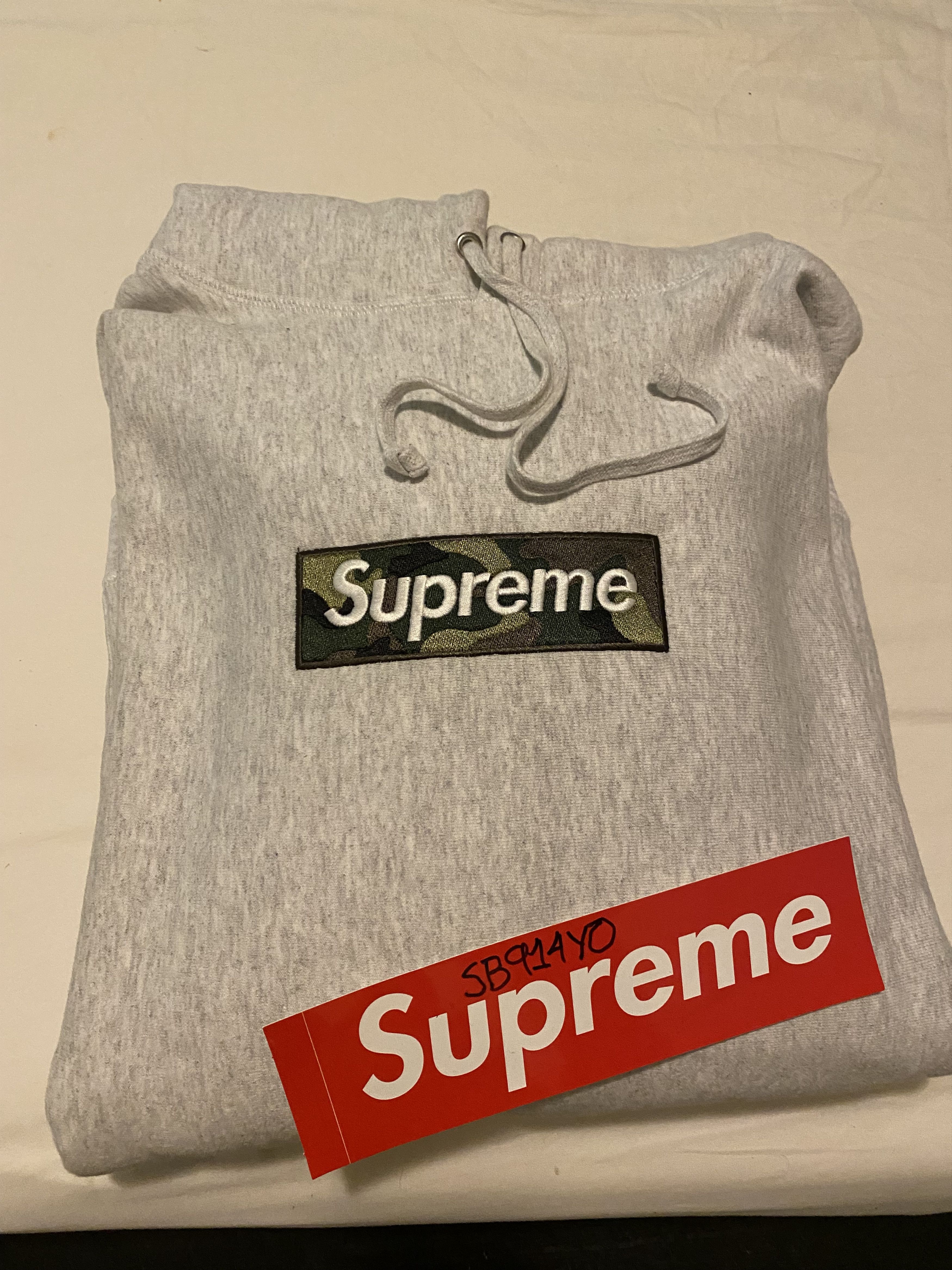 Supreme Supreme Box Logo Hooded Sweatshirt FW23 Ash Grey Size US XL / EU 56 / 4 - 9 Thumbnail