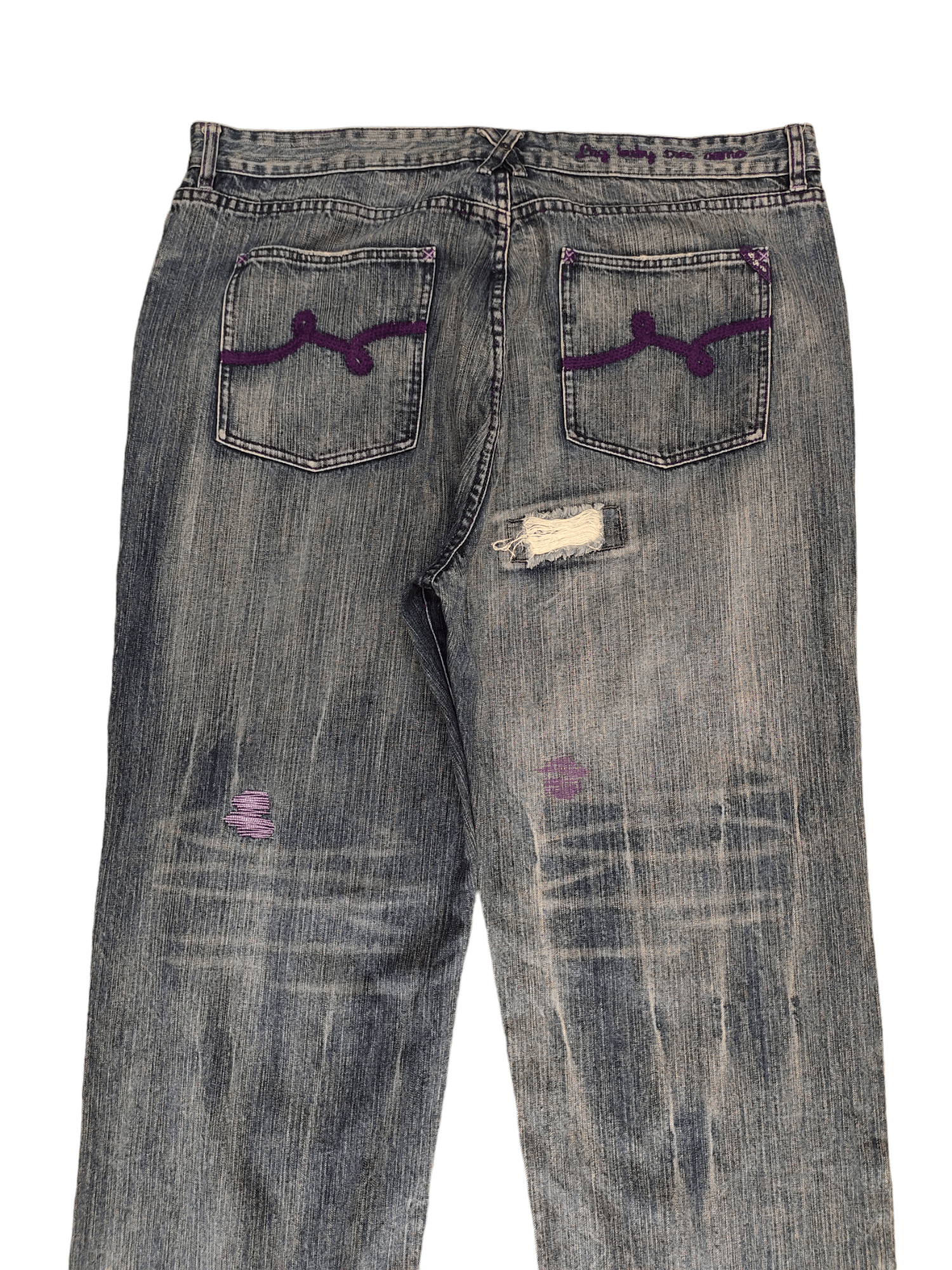 JNCO W42 Baggy Jeans LRG Embroidered Distress Denim Wide Leg Jnco Size US 42 / EU 58 - 11 Thumbnail