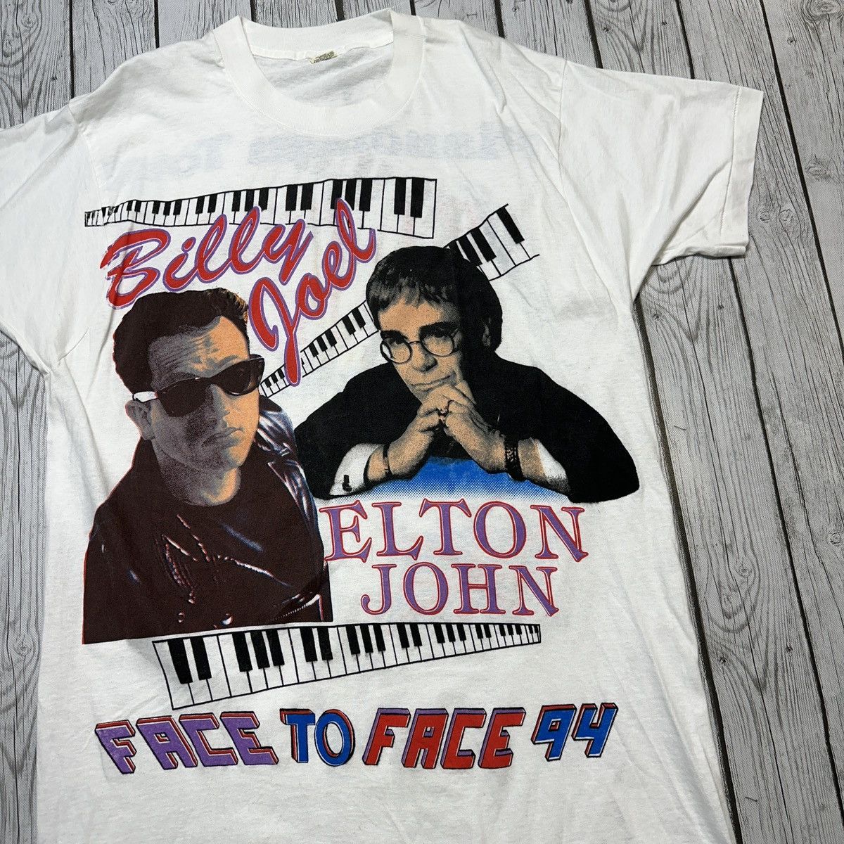 Band Tees Vintage Billy Joel & Elton John tee Size US XL / EU 56 / 4 - 3 Thumbnail