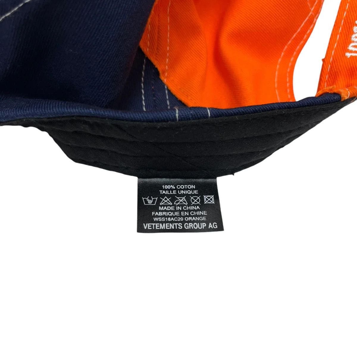 Vetements Reconstructed Patchwork Embroidered Logo Cap Size ONE SIZE - 7 Thumbnail
