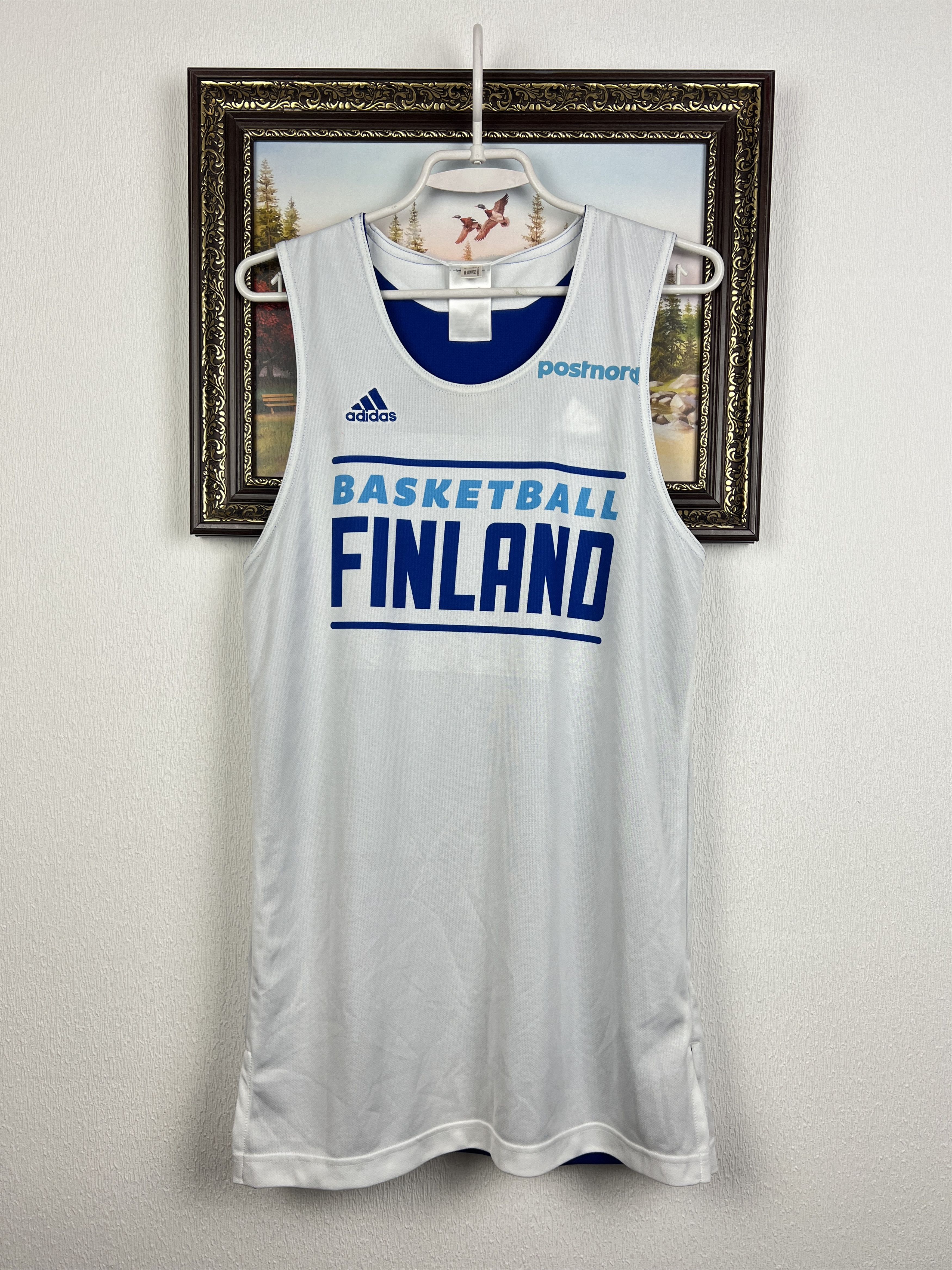 Adidas Finland Basketball Jersey National Team Reversible Shirt Size US M / EU 48-50 / 2 - 8 Thumbnail