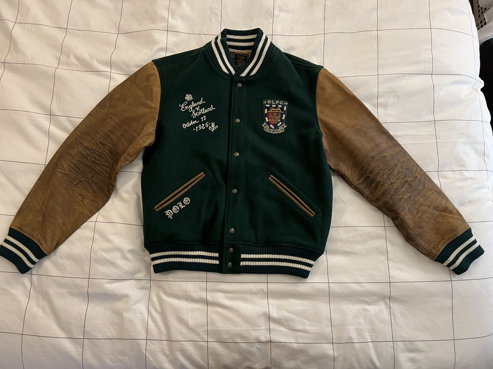 Polo Ralph Lauren Lined Varsity Inspired Jacket size Large