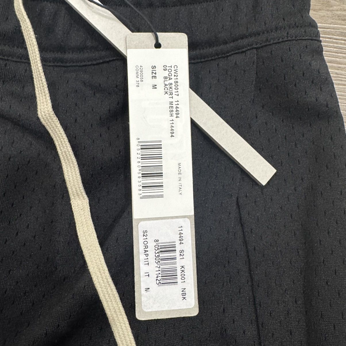 Converse Rick Owens X Champion Eco Mesh Toga Skirt Black Size 28" / US 6 / IT 42 - 10 Thumbnail
