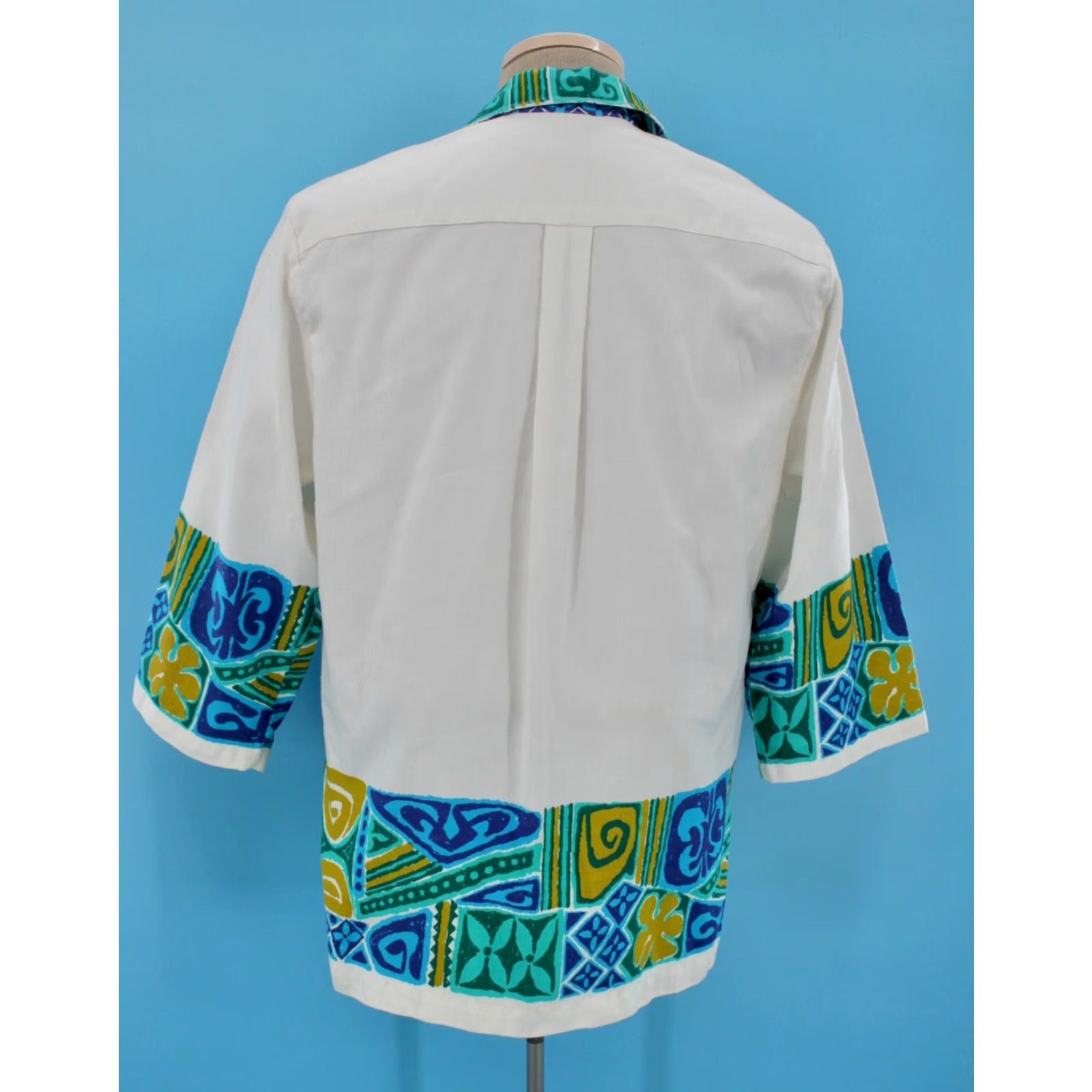 Reyn Spooner VINTAGE Reyn Spooner 60s Hawaiian Shirt Mens M Cotton Blue White Casual 1960s Decade Size US M / EU 48-50 / 2 - 2 Thumbnail