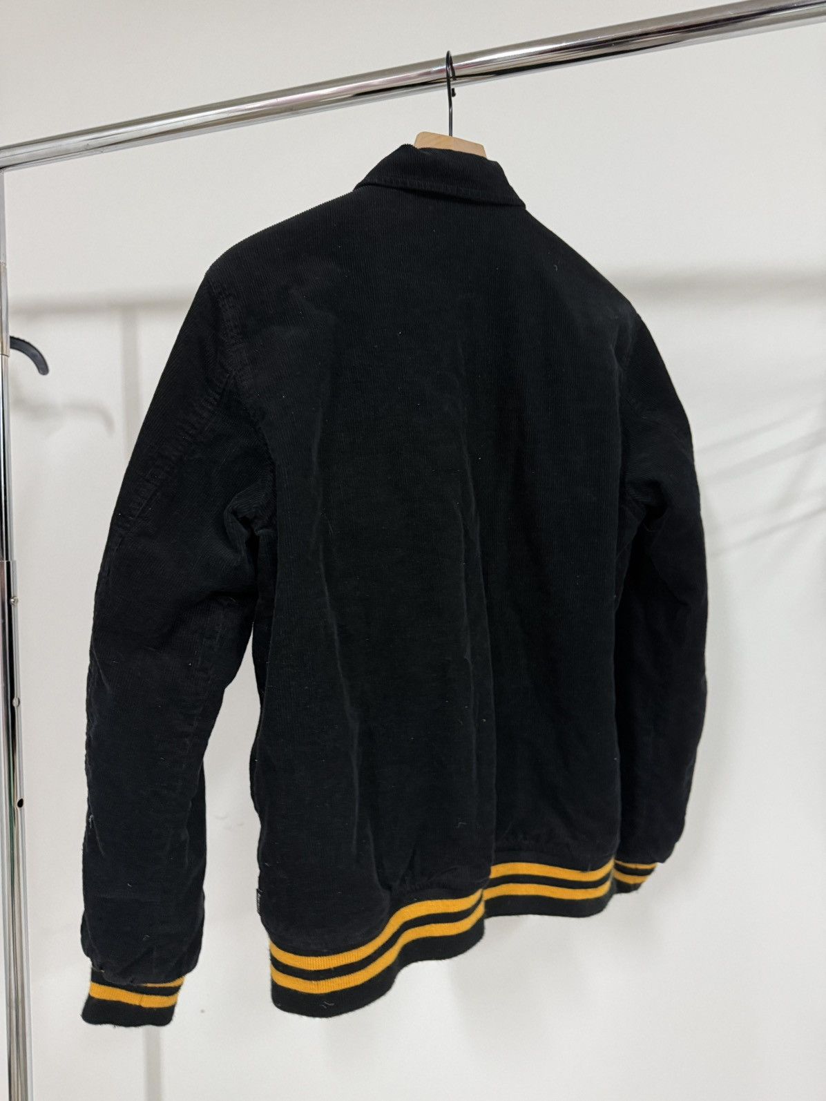 Supreme RARE Supreme FW12 Corduroy Varsity Jacket Black Yellow 2012 Size US M / EU 48-50 / 2 - 2 Thumbnail