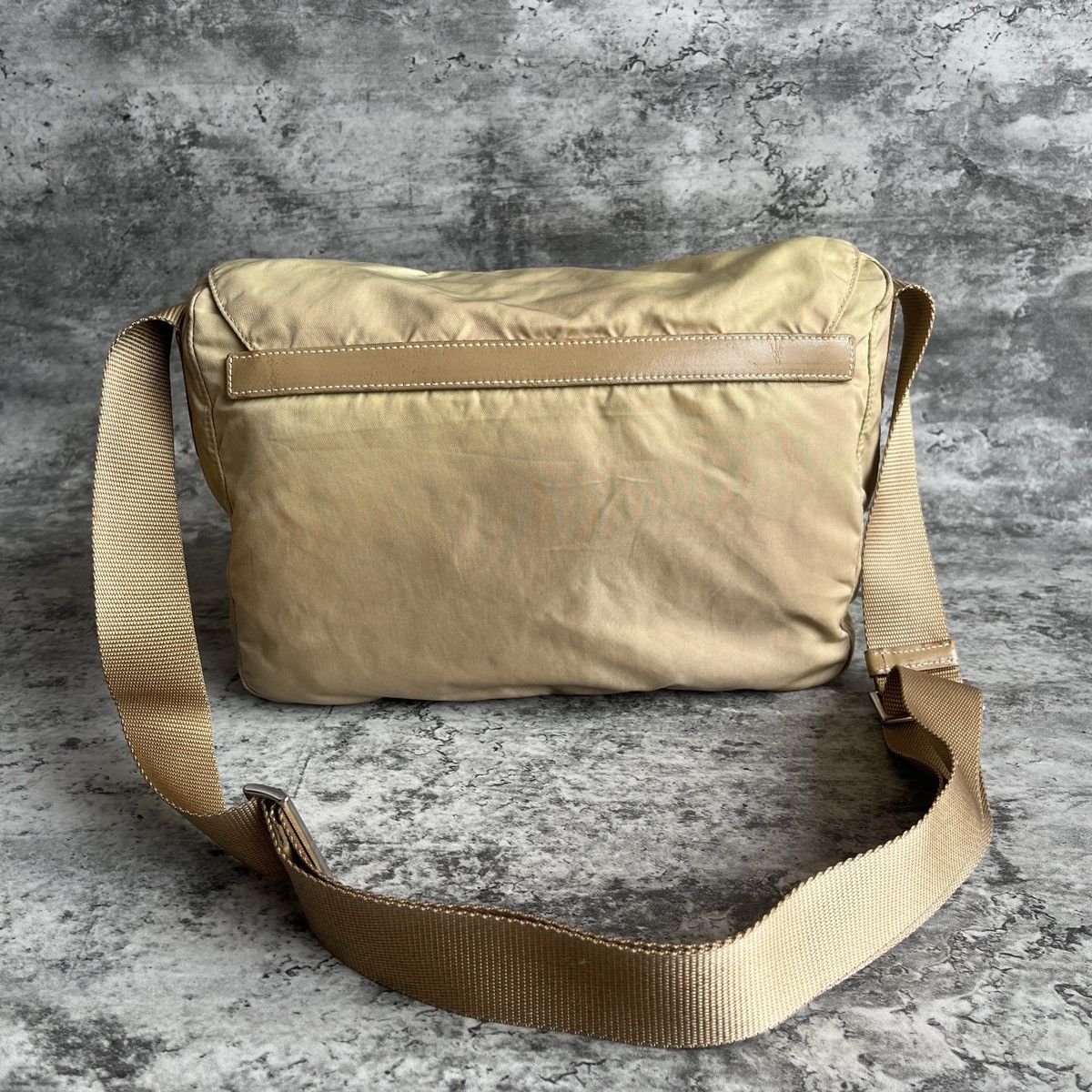 Prada Vintage Prada Nylon Beige Messenger Bag Size ONE SIZE - 14 Thumbnail