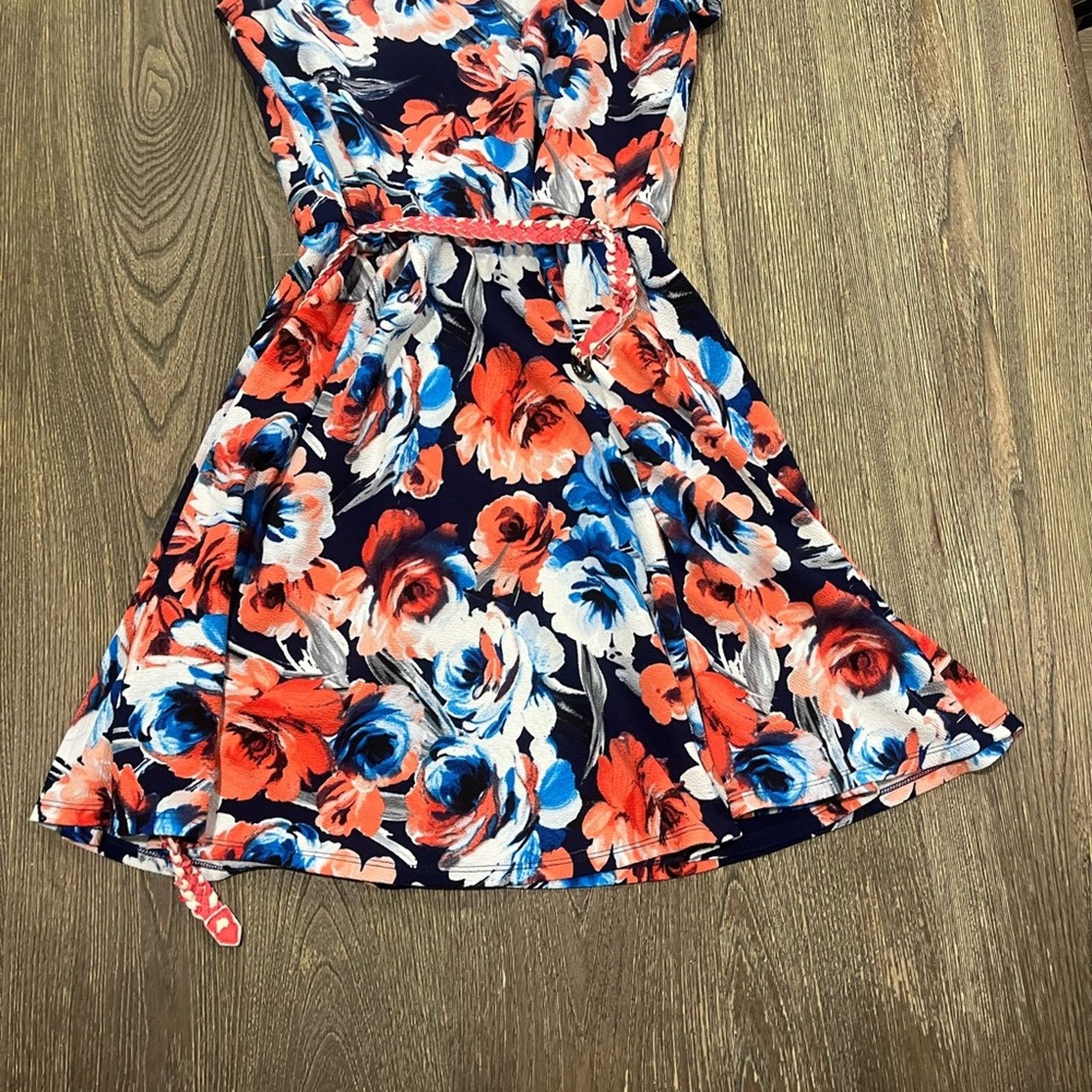 Dress the Population Lily Rose Fit & Flare Dress Floral Short Sleeve Scoop Neck Size L / US 10 / IT 46 - 2 Thumbnail