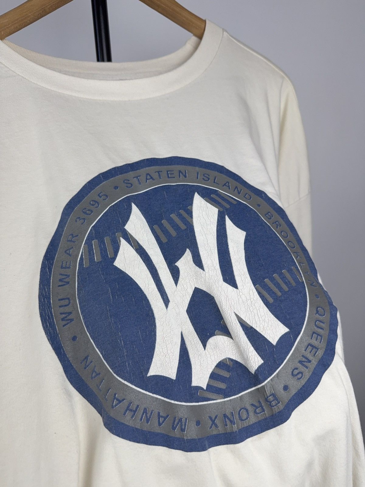 Wu-Tang Clan 90s Wu Wear NY Yankees Logo Graphic T Shirt NYC Streetwear Size US XXL / EU 58 / 5 - 4 Thumbnail