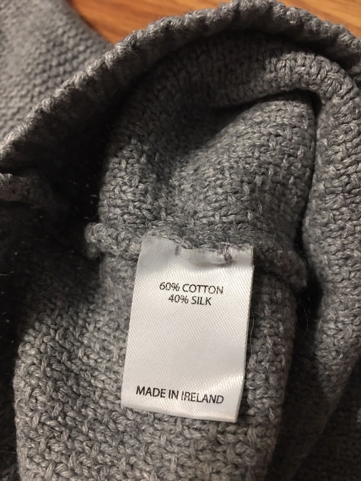 Inis Meain INIS MEAIN Grey Cotton Silk Knit Cardigan Sweater XL Size XL / US 12-14 / IT 48-50 - 15 Thumbnail